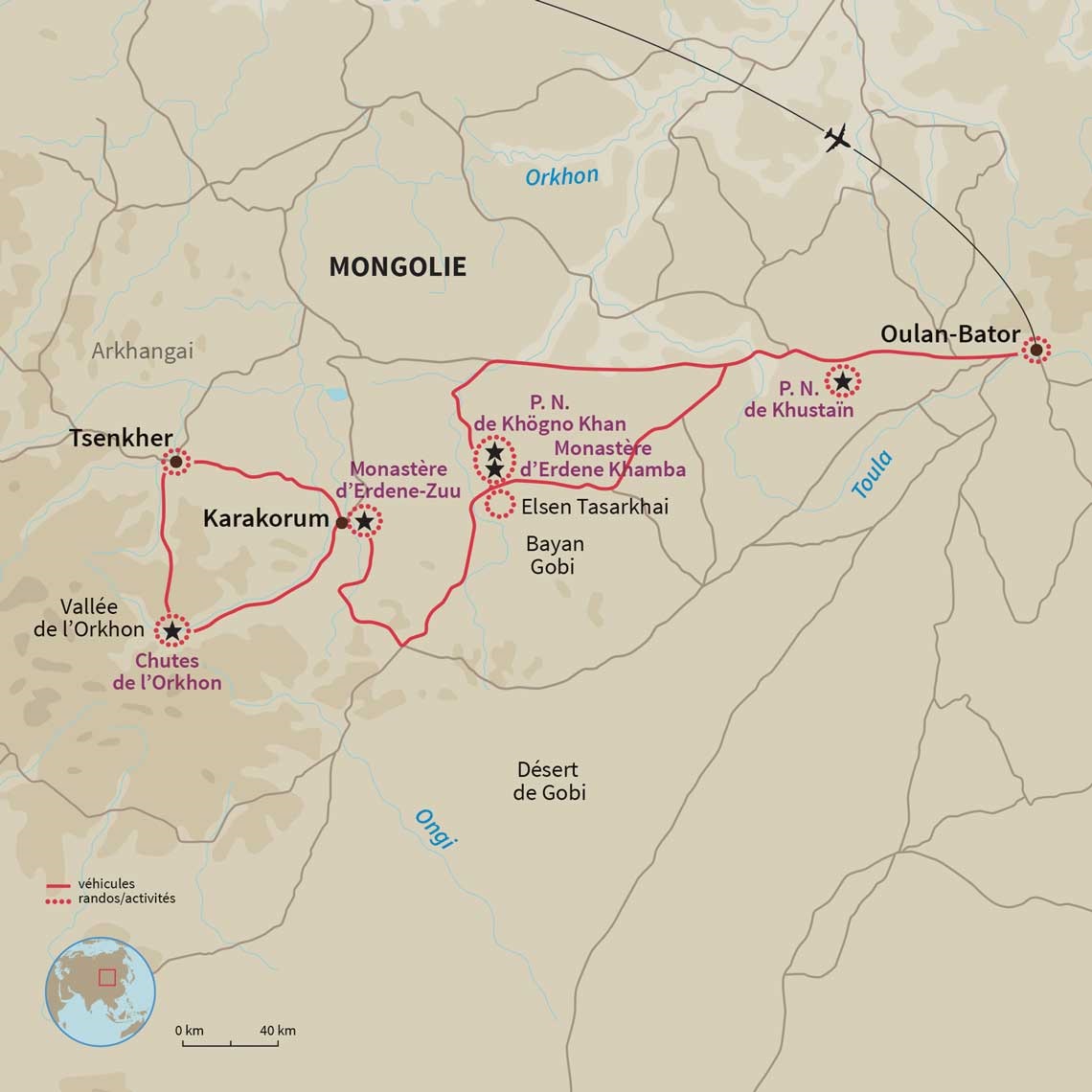 Carte Mongolie : Odyssée en terre Mongole
