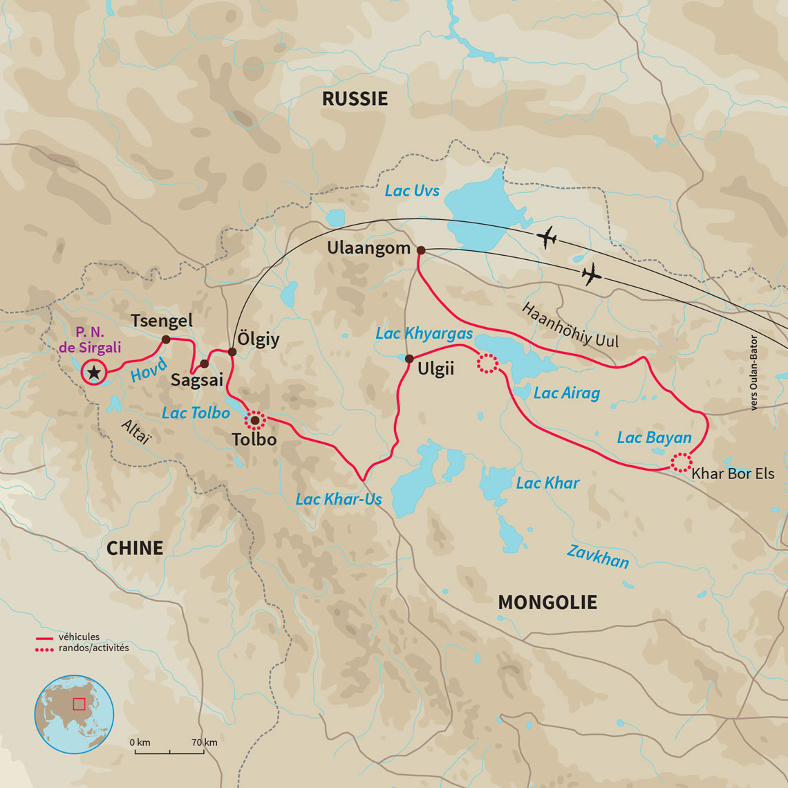 Carte Mongolie : La Mongolie 100% local