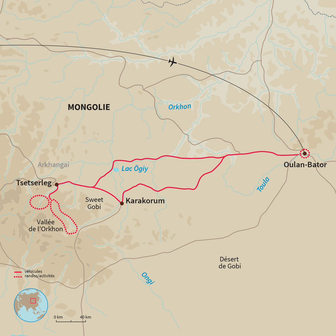 Carte Mongolie : Mongolie, l'aventure équestre