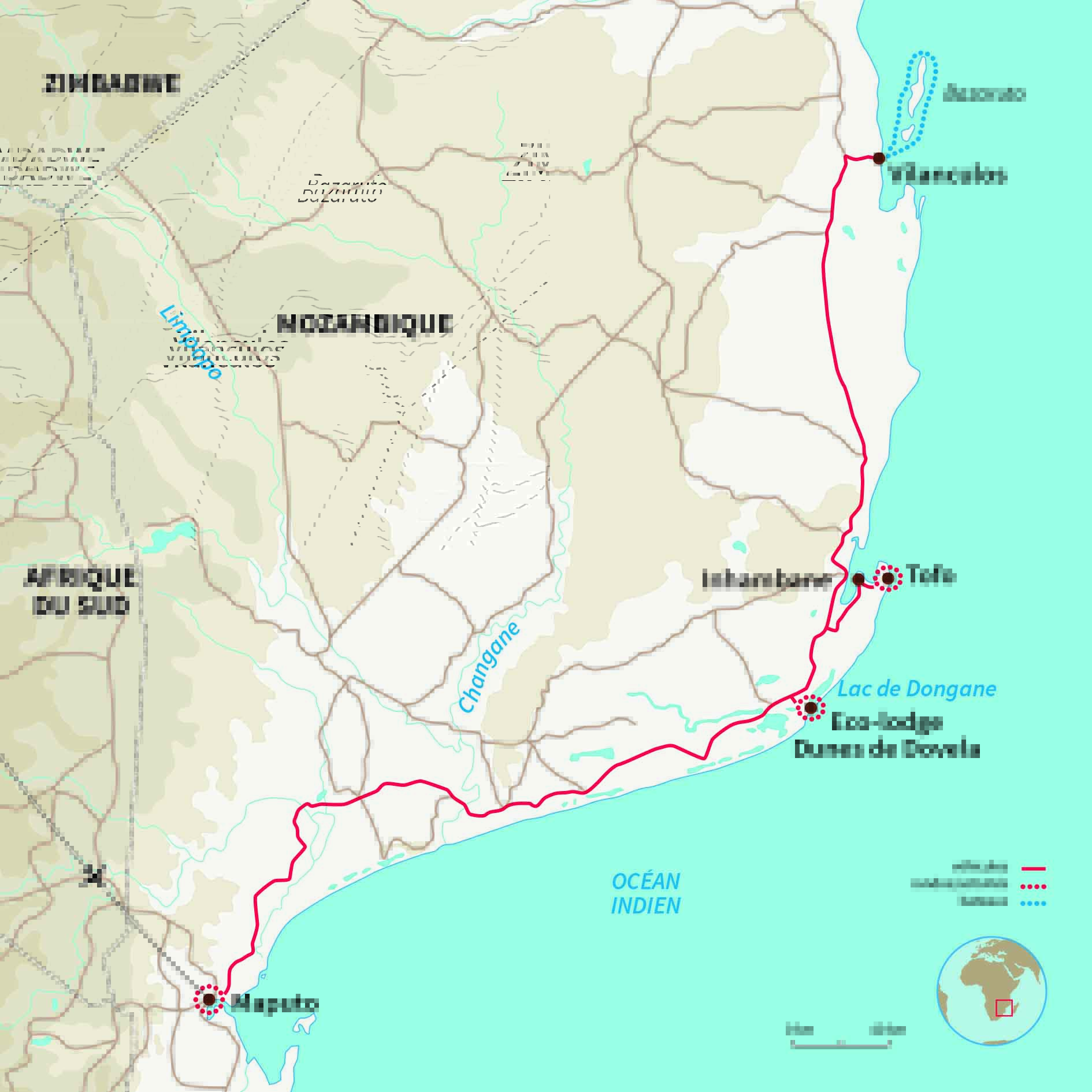 Carte Mozambique : A la découverte du Mozambique