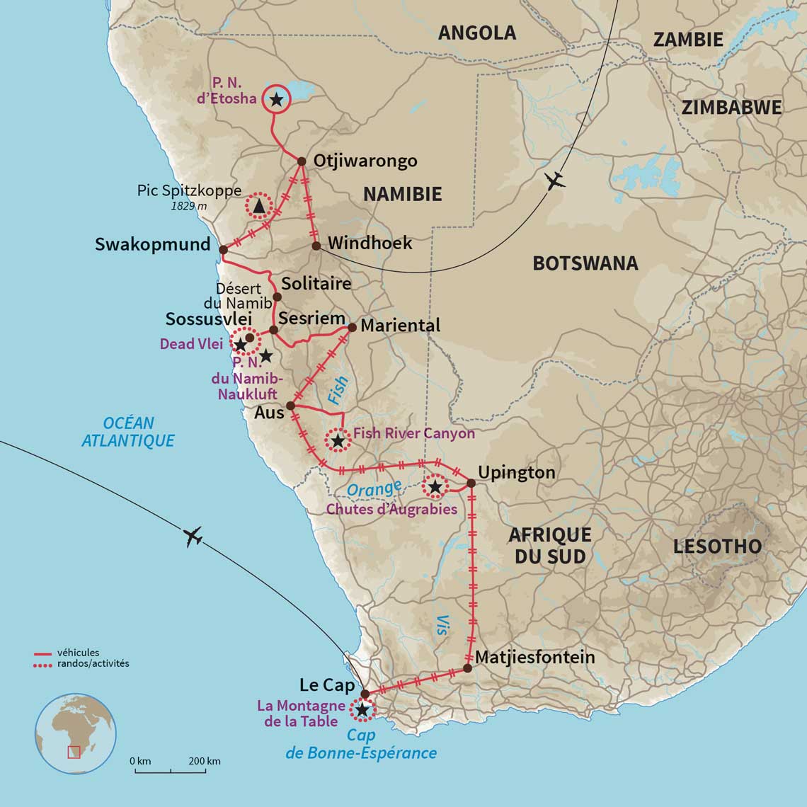 Carte Namibie : Shongololo, un train pour l’aventure