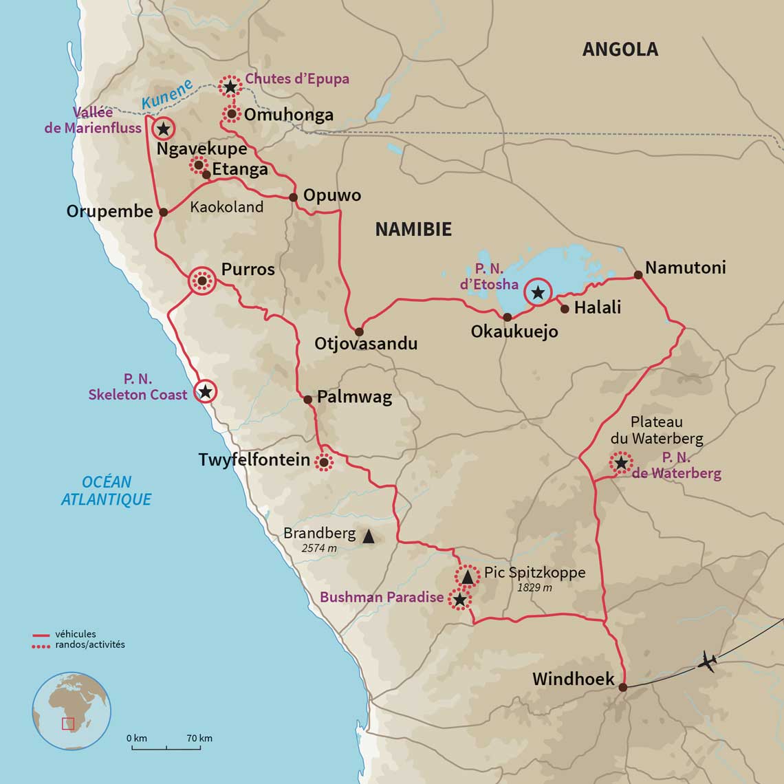 Carte Namibie : Rendez-vous en terre Himba 