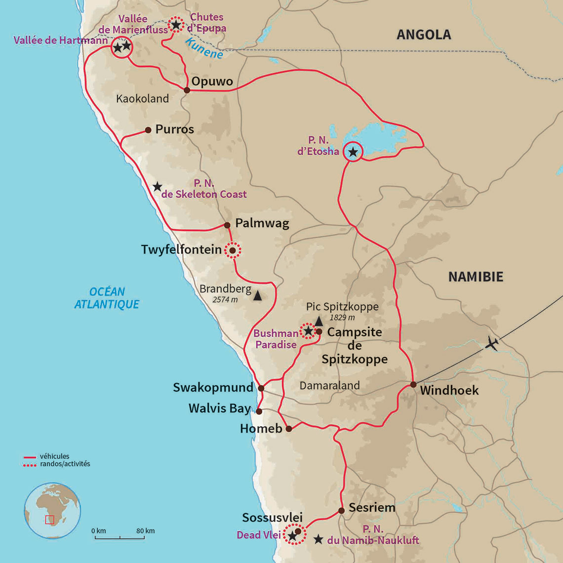 Carte Namibie : Exploration Namibienne !