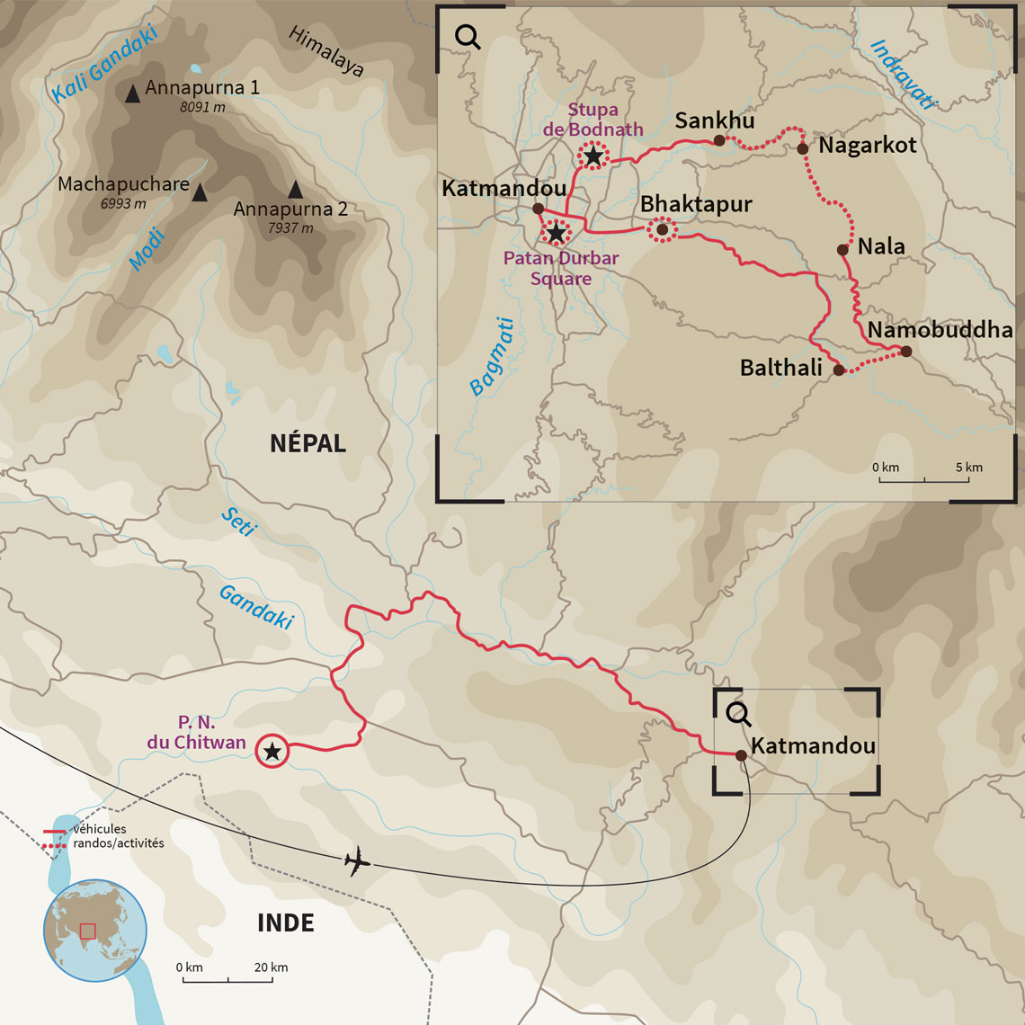 Carte Népal : Petits explorateurs au Népal 