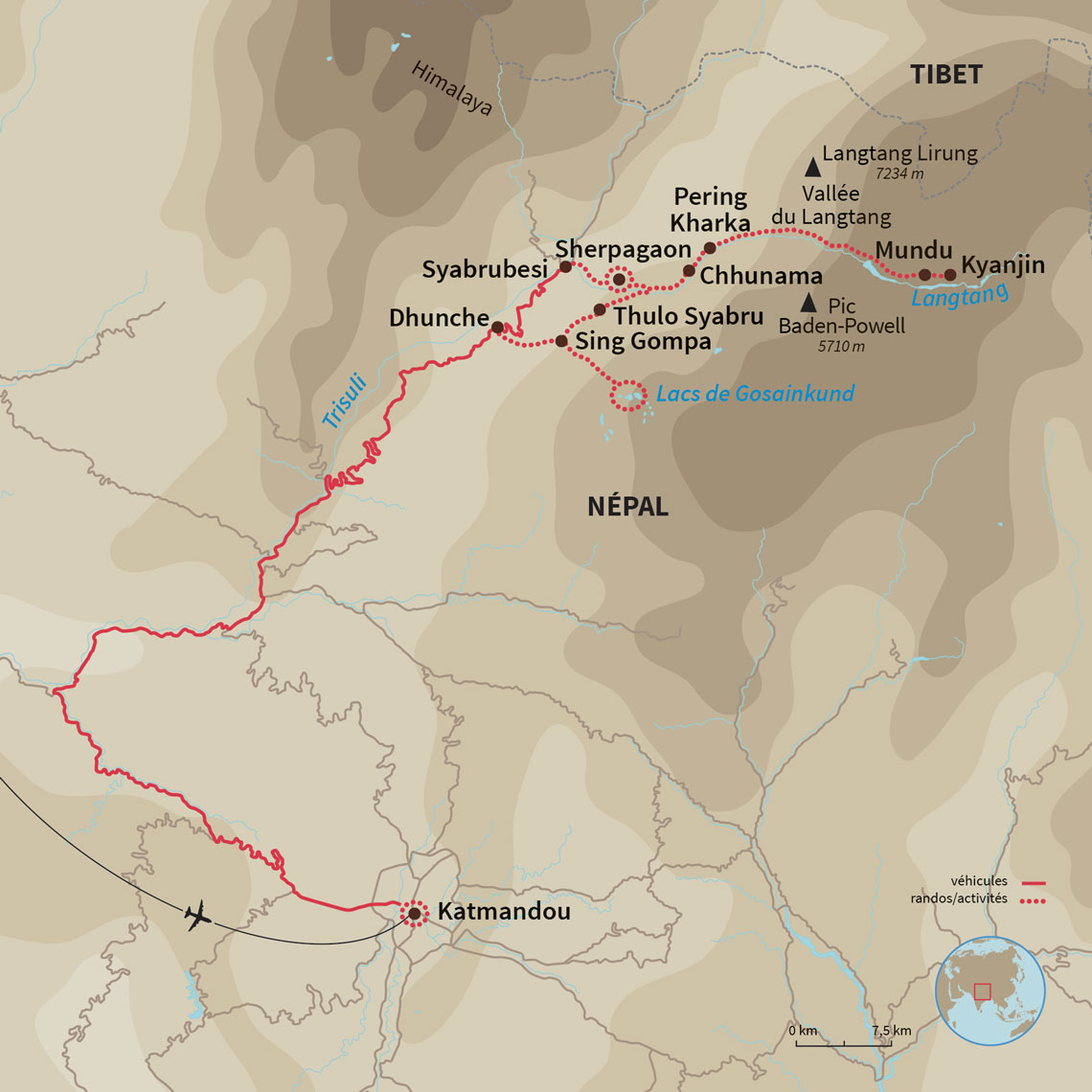 Carte Népal : Qui ne tangue pas à Langtang n’y est pas allé