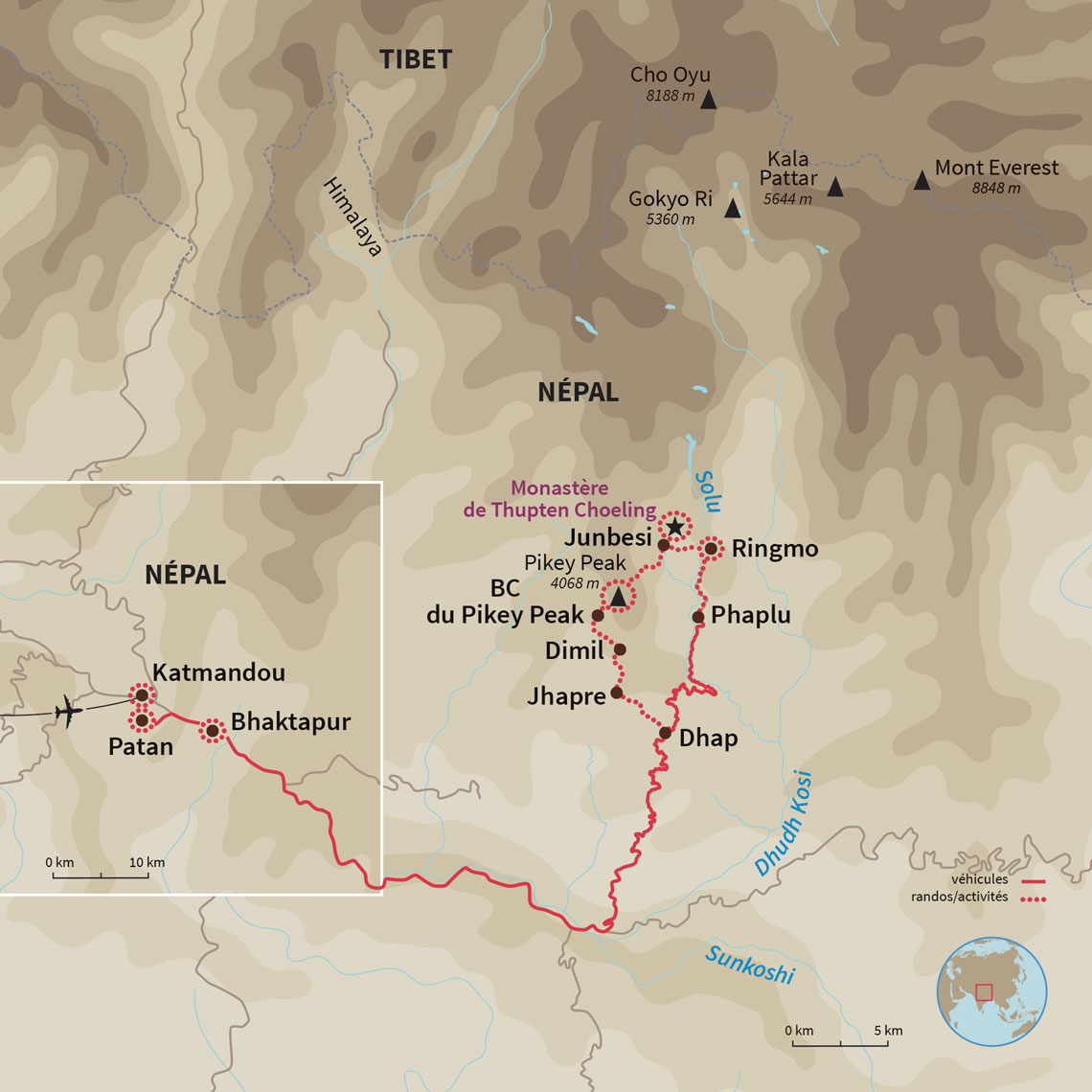 Carte Népal : Yack a dit : marche au Solu !