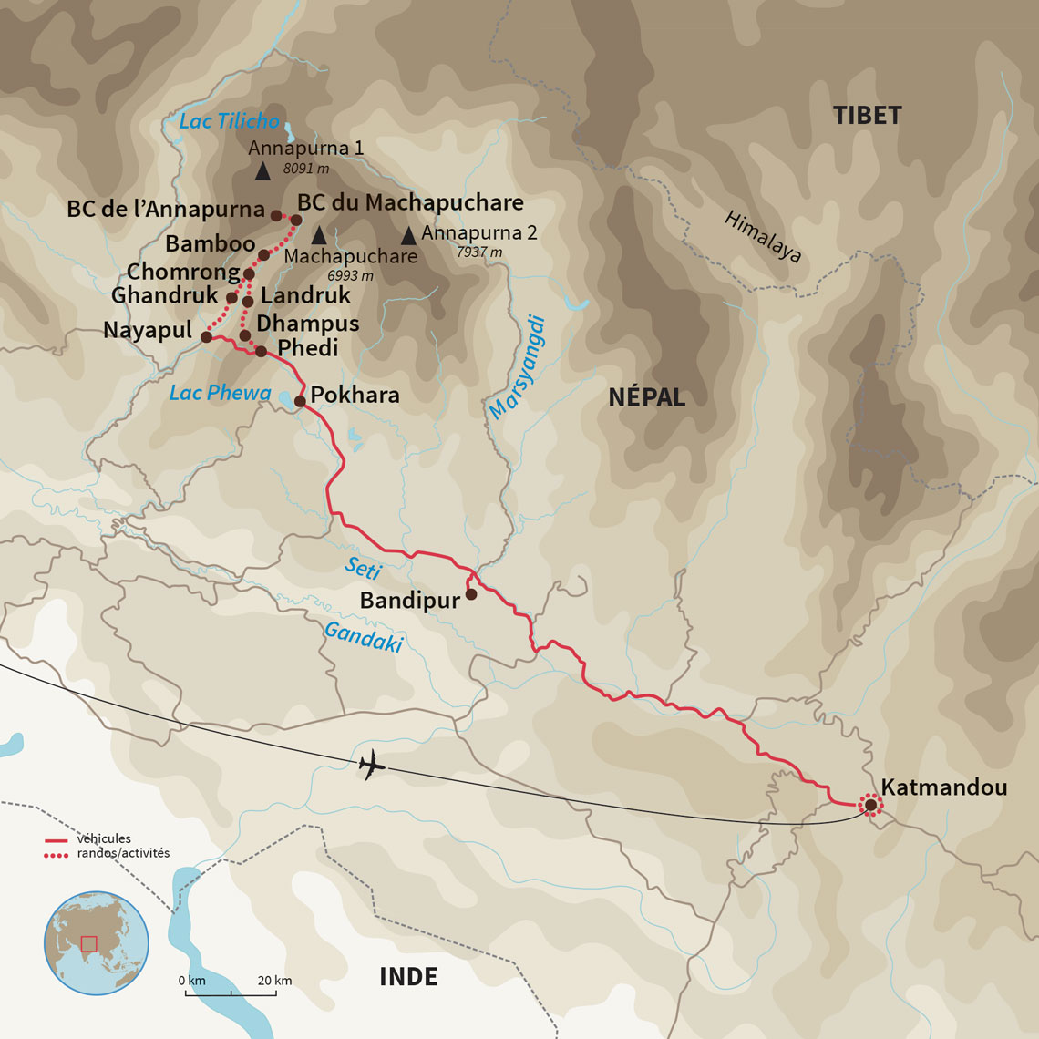 Carte Népal : Annapurna Side Story