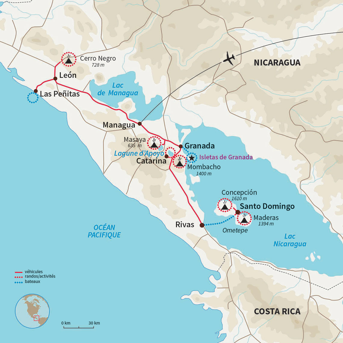 Carte Nicaragua : Le Nicaragua dans tous ses états