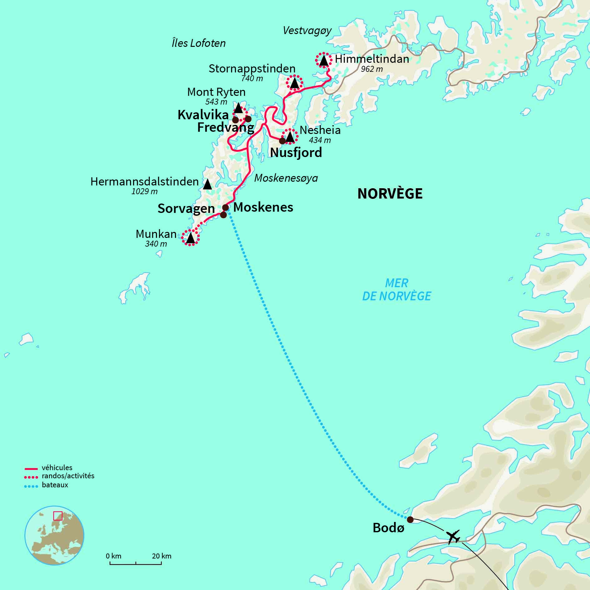 Carte Norvège : La petite maison des îles Lofoten