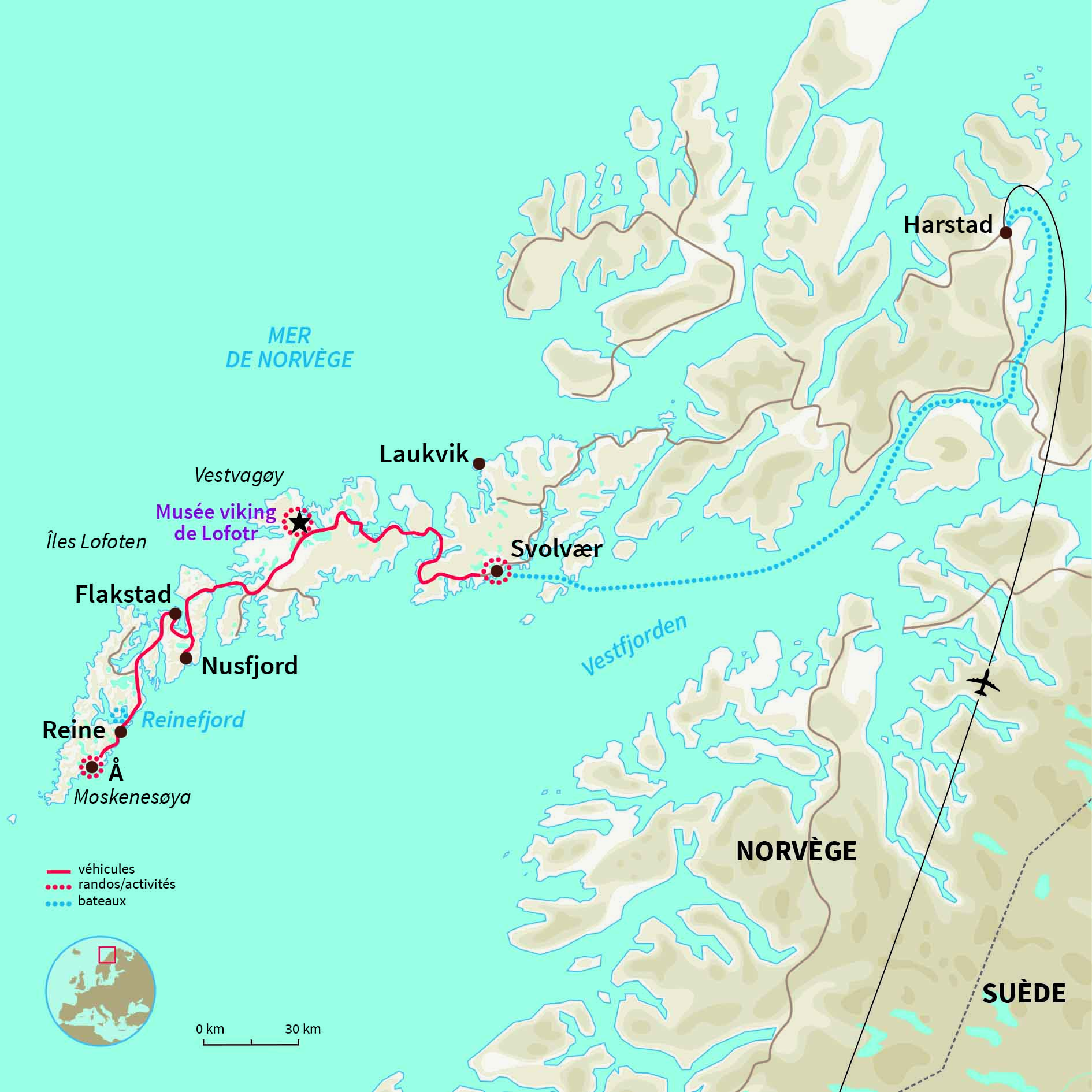 Carte Norvège : Un grand bain dans les Lofoten !
