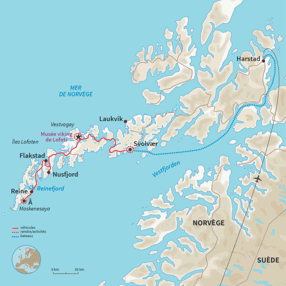 Carte Norvège : Un grand bain dans les Lofoten !