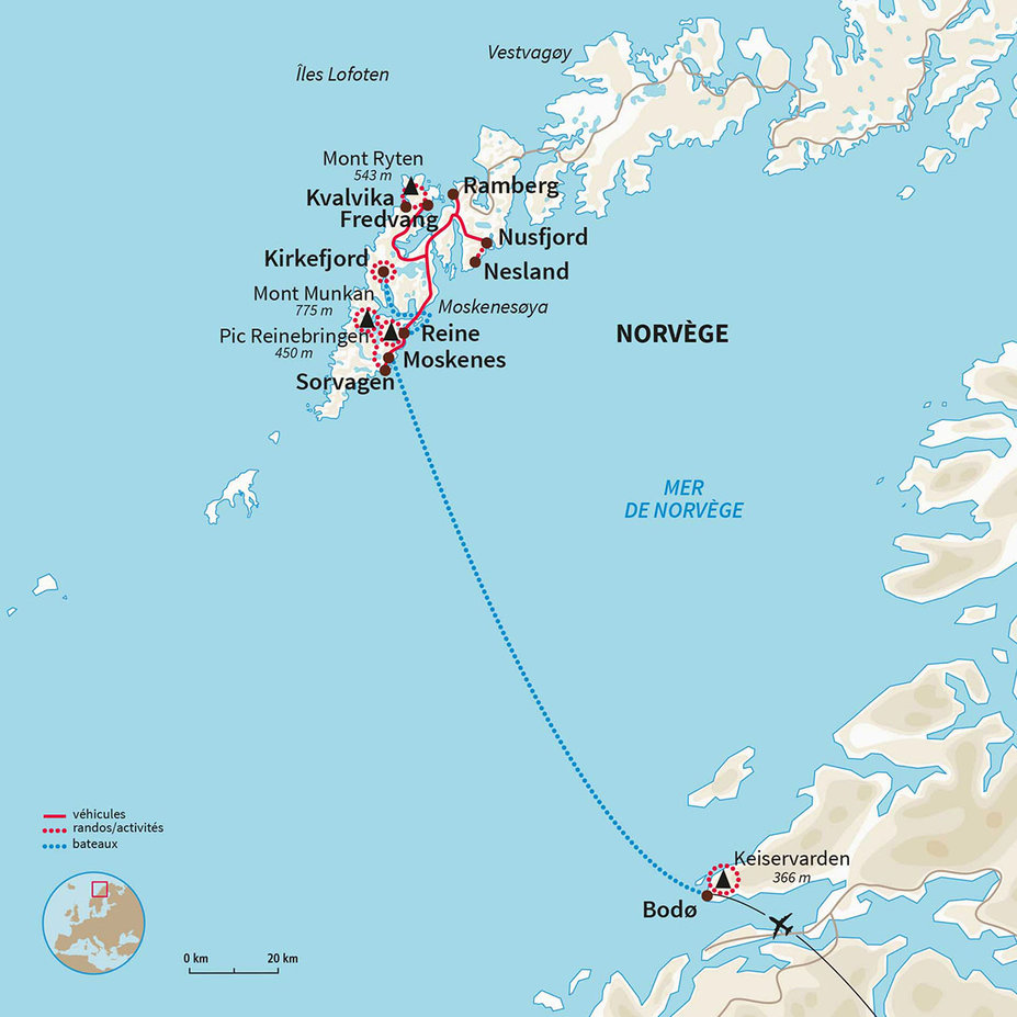 Carte Norvège : La petite maison des îles Lofoten