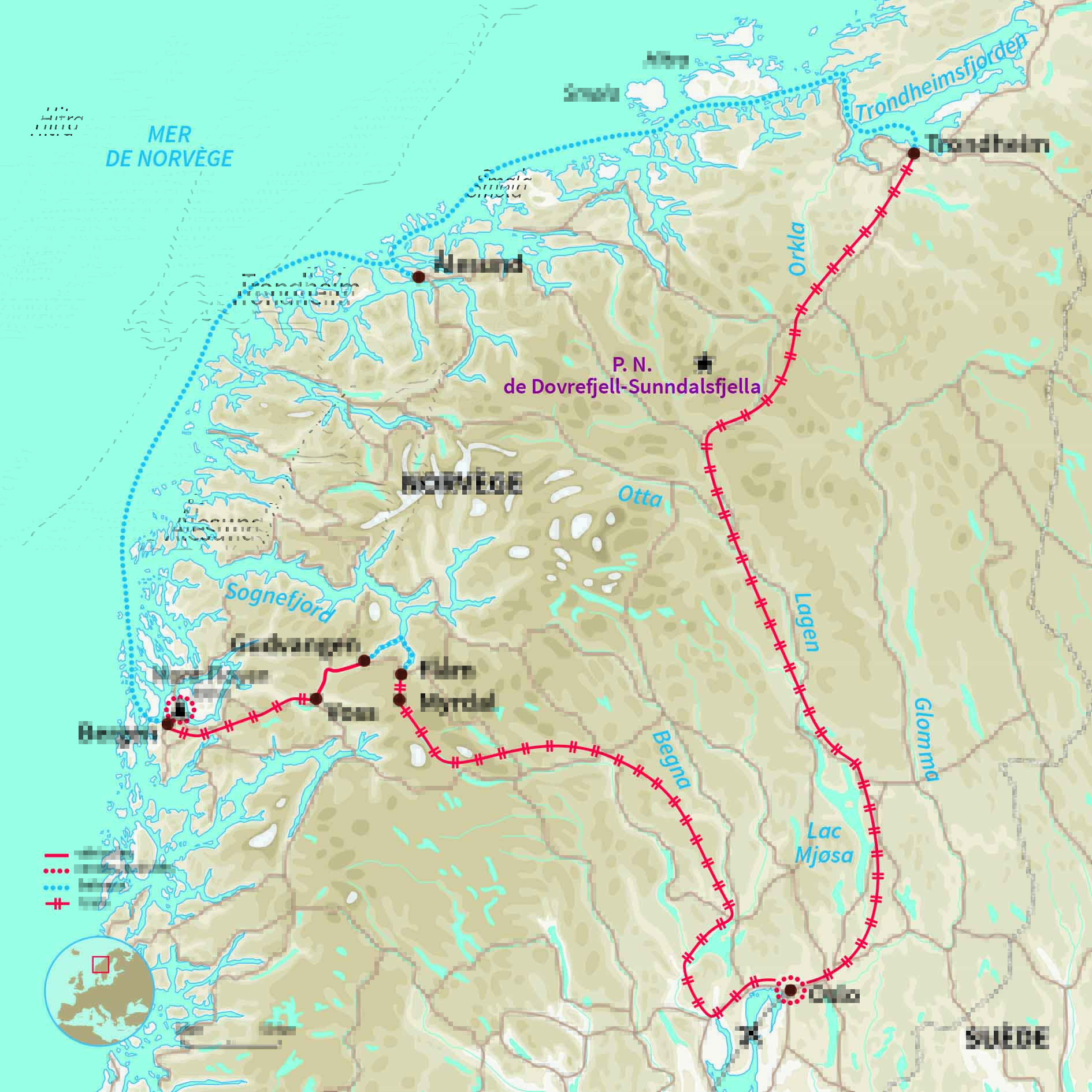 Carte Norvège : La Norvège 100% local
