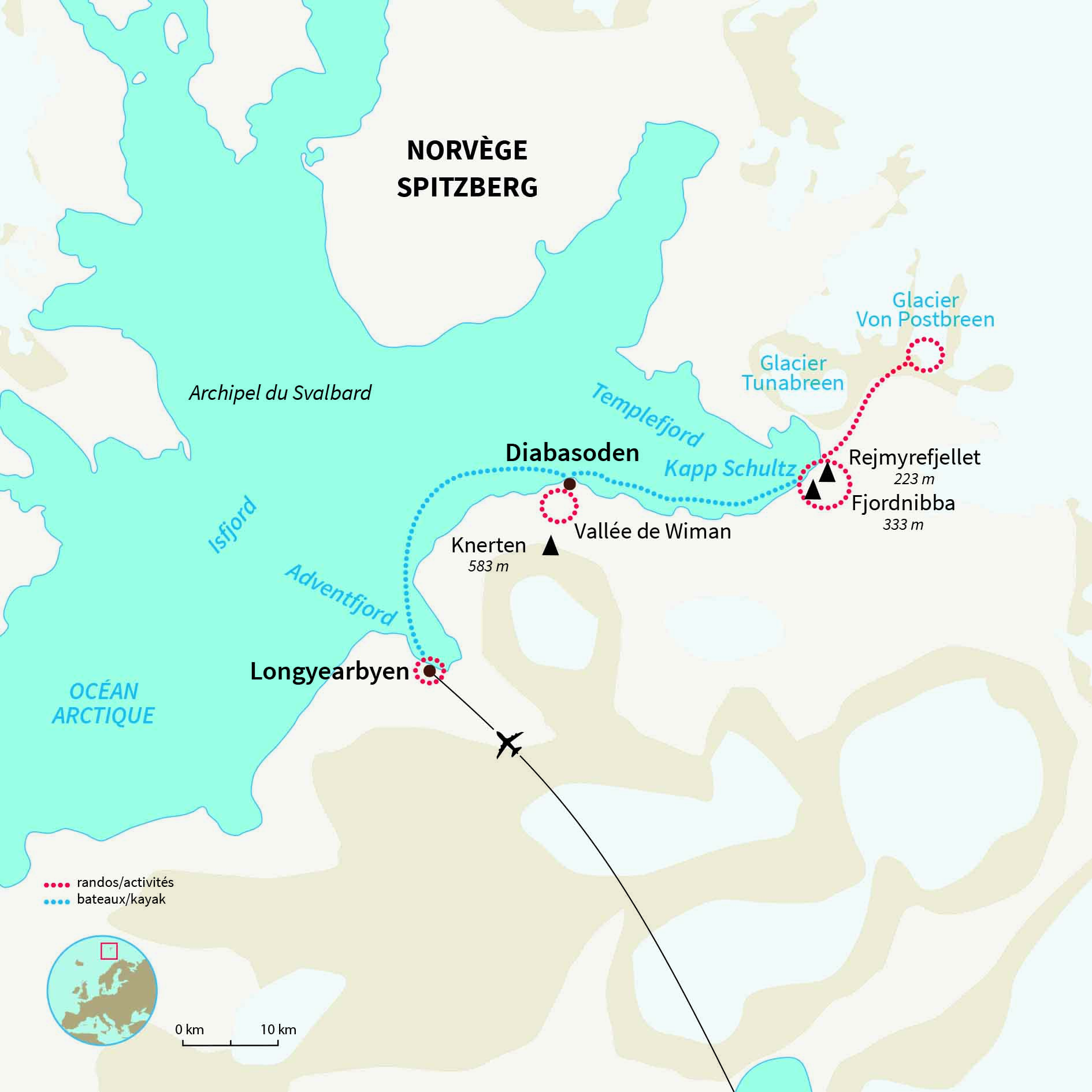 Carte Norvège : Rendez-vous au paradis blanc