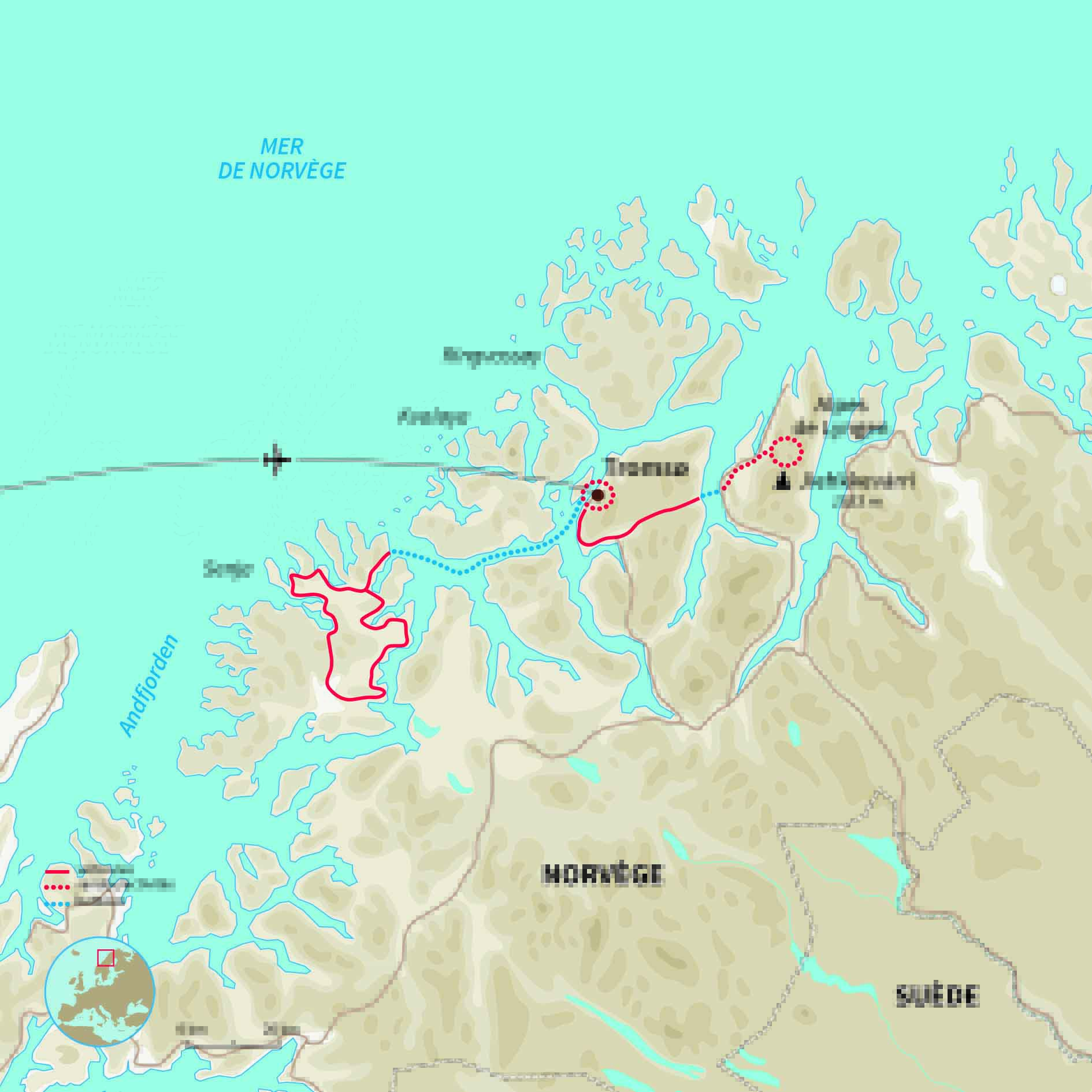 Carte Norvège : Les lumières de l'Arctique