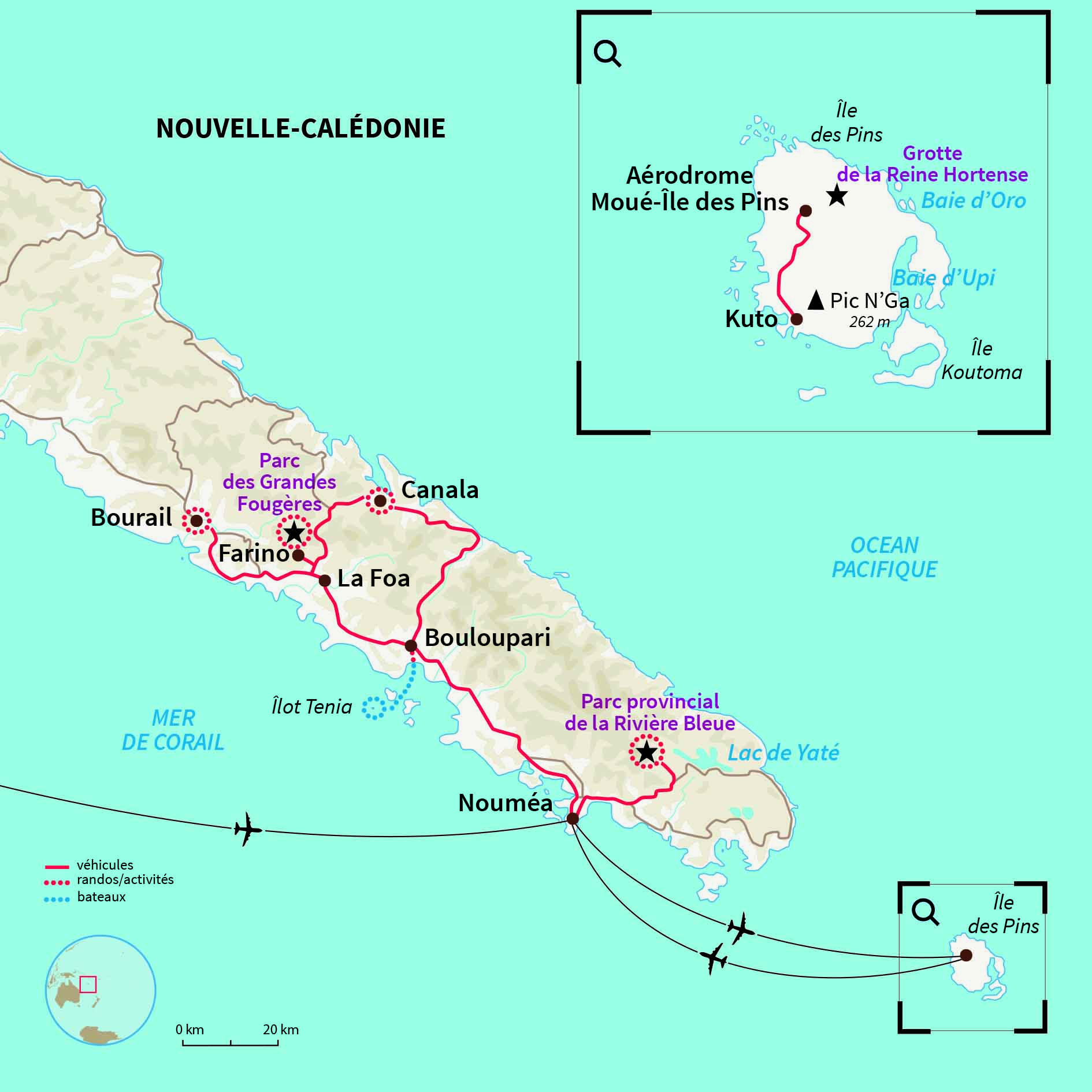 Carte Nouvelle-calédonie : La Nouvelle-Calédonie en famille !