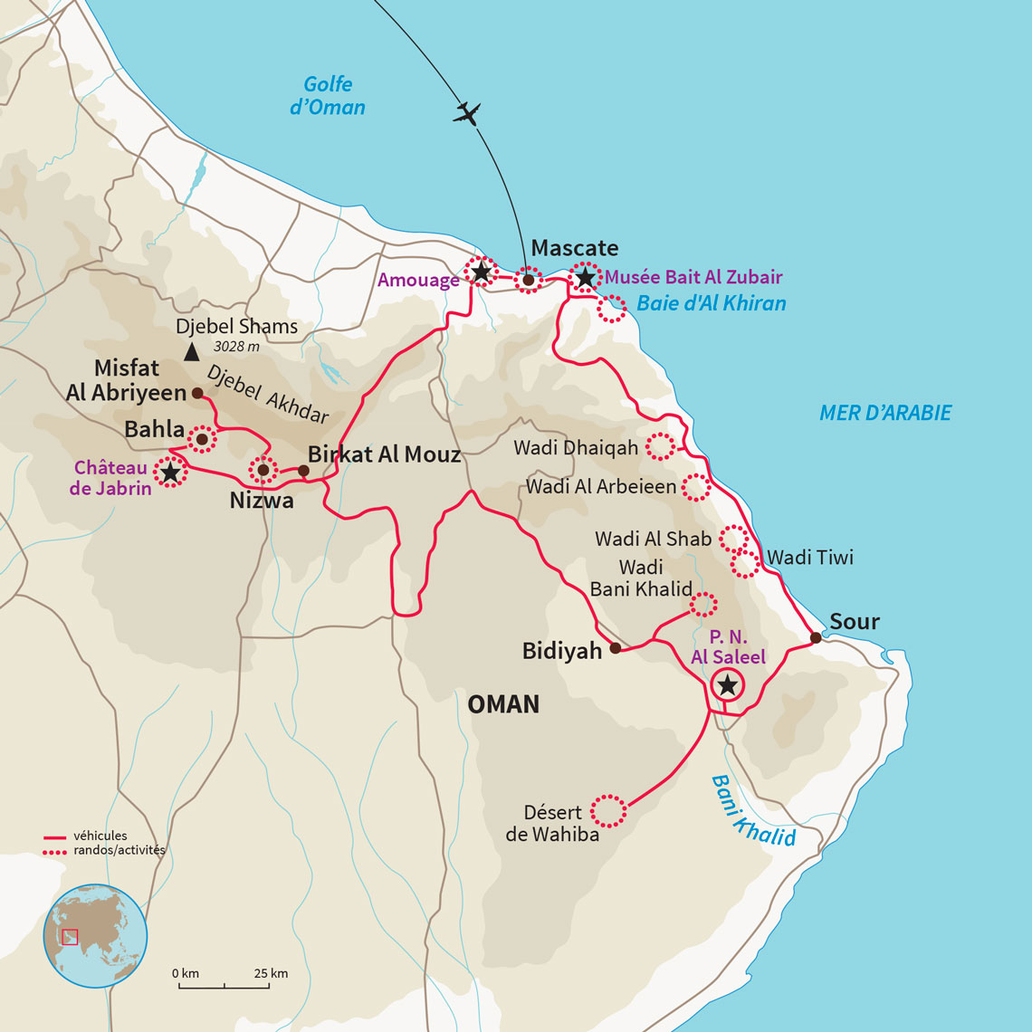 Carte Oman : Oman'Moi au Sultanat