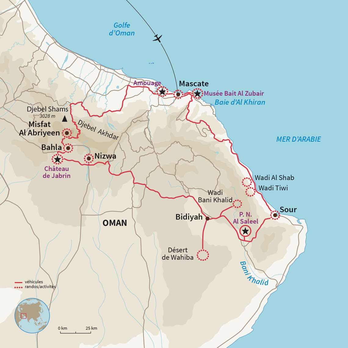 Carte Oman : Oman'Moi au Sultanat