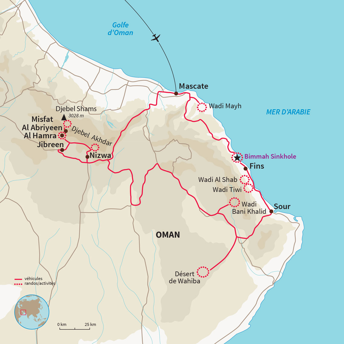 Carte Oman : Petit Sultanat de mon cœur !