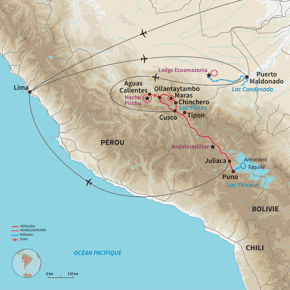 Carte Pérou : Chez les Incas et en Amazonie !