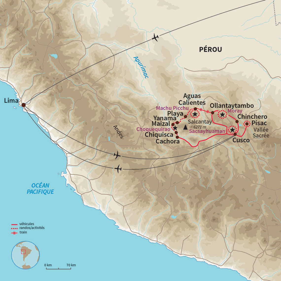 Carte Pérou : À la conquête des cités d'or !