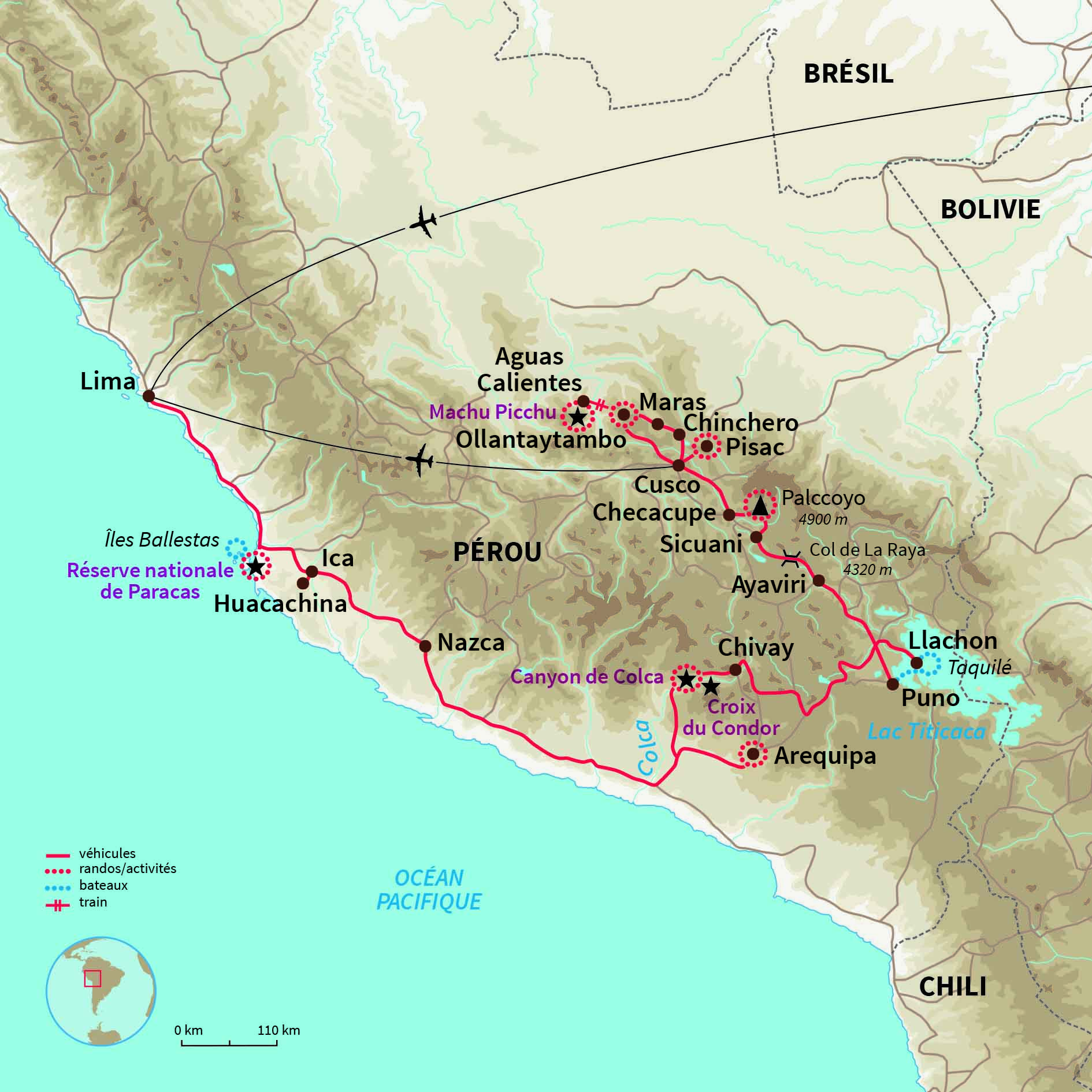 Carte Pérou : Nazcas & Incas