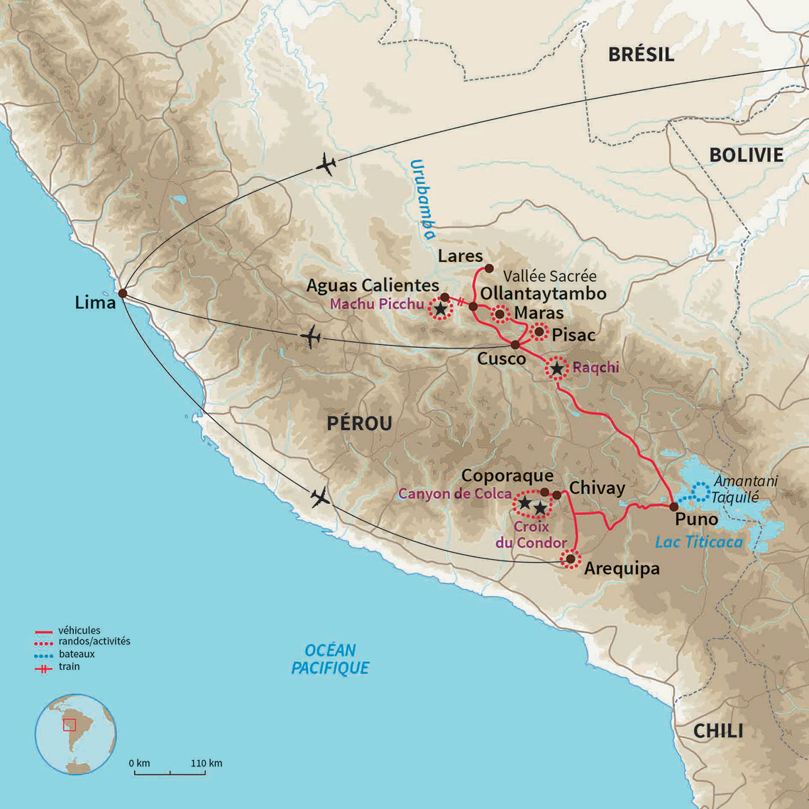 Carte Pérou : Immersion aux pays des Incas