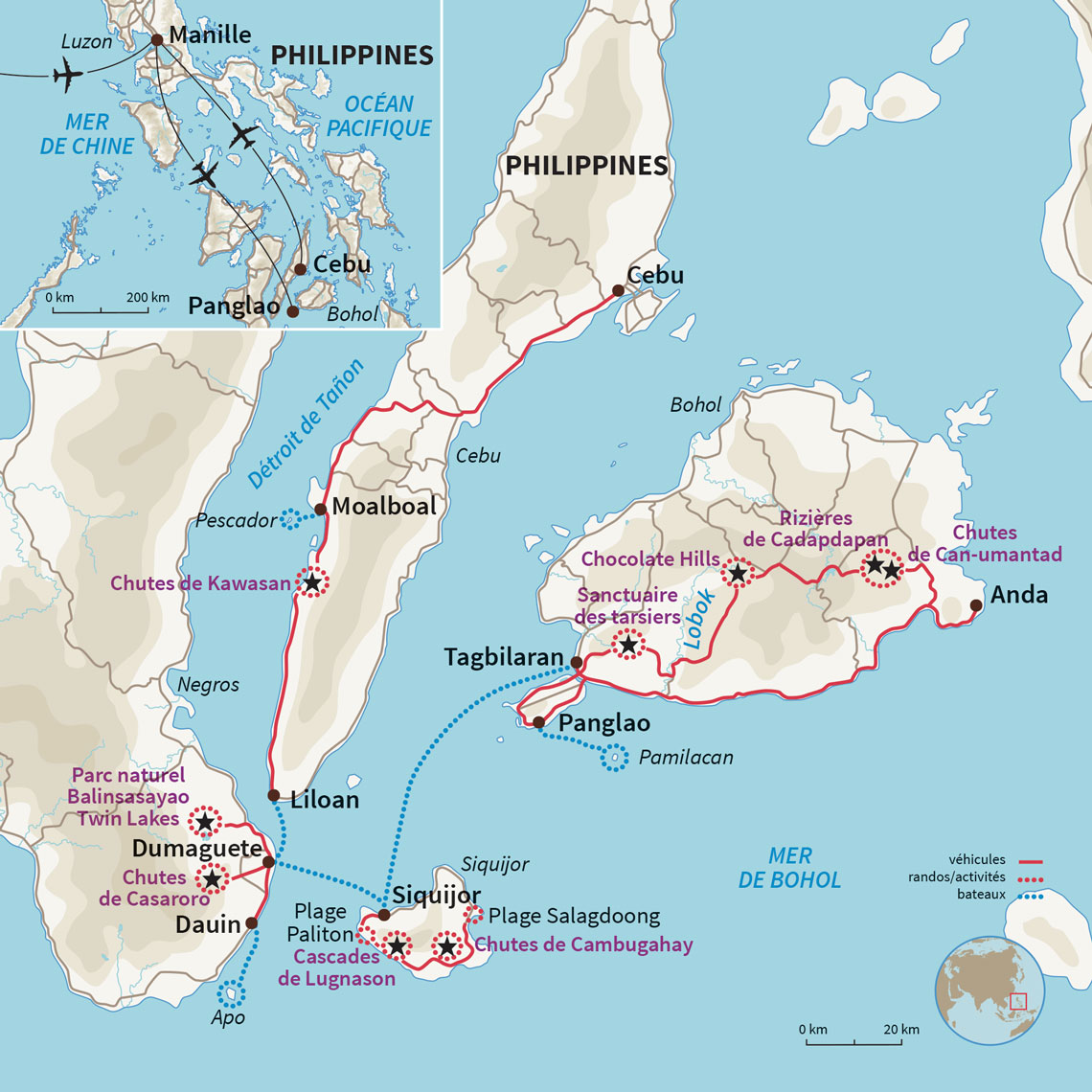 Carte Philippines : Ma tribu en Visayaventure