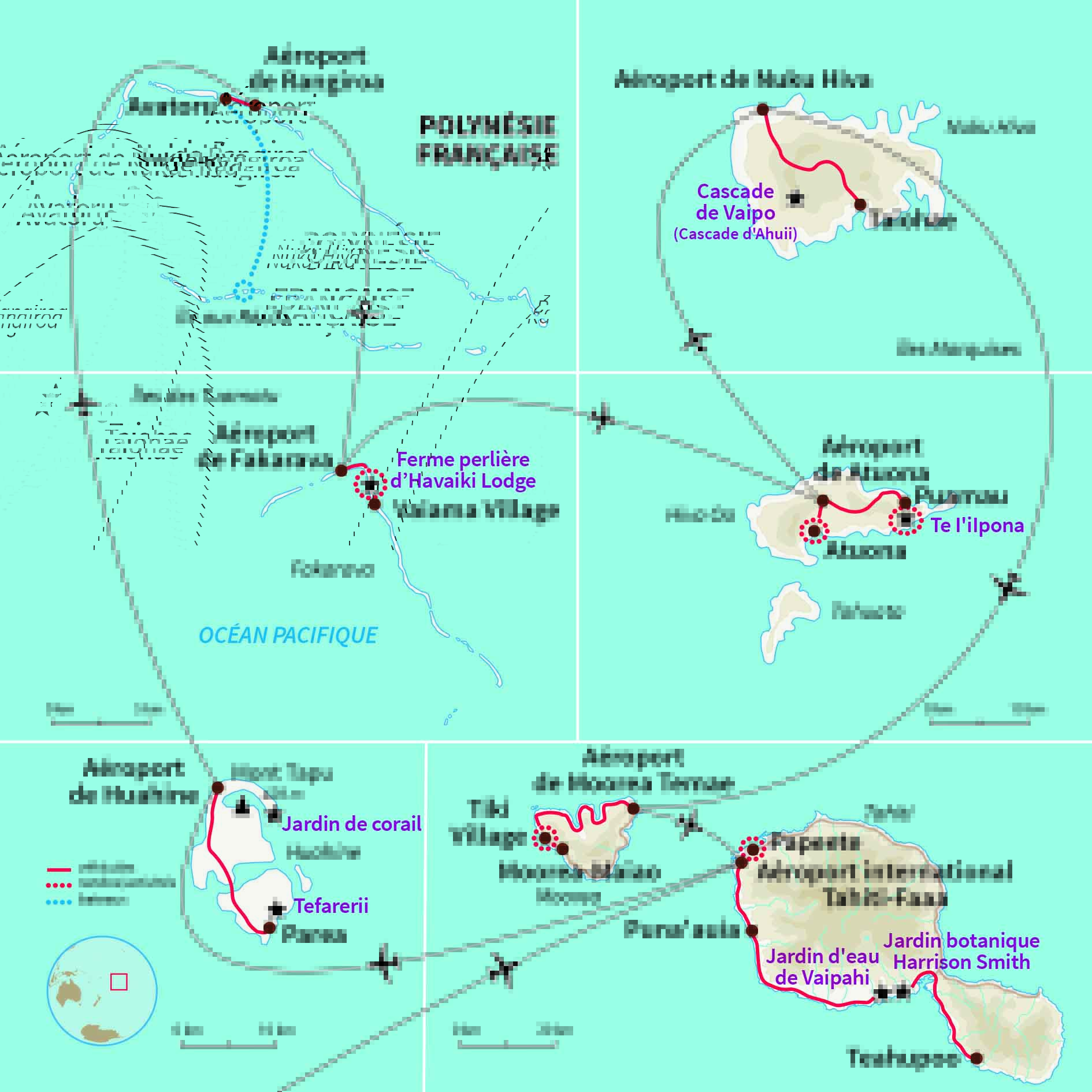 Carte Polynésie : Robinsonnade aux îles Marquises