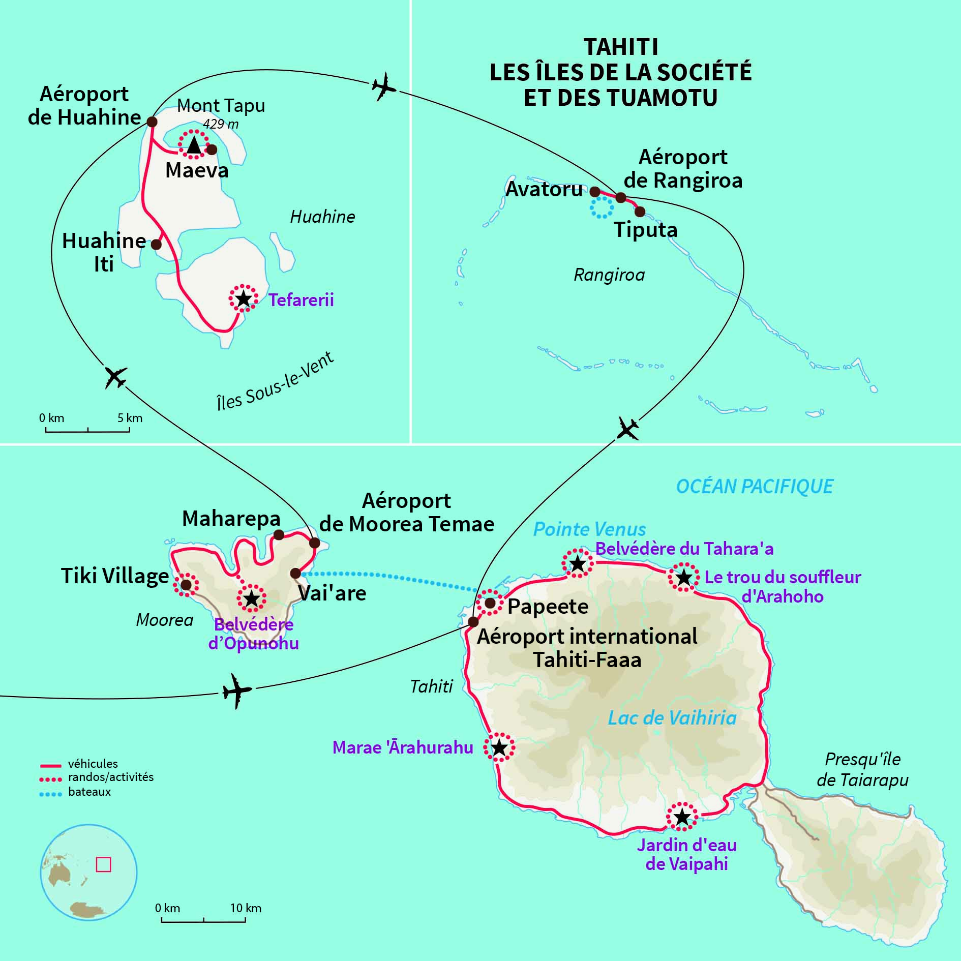 Carte Polynésie : La Polynésie, une aventure en famille