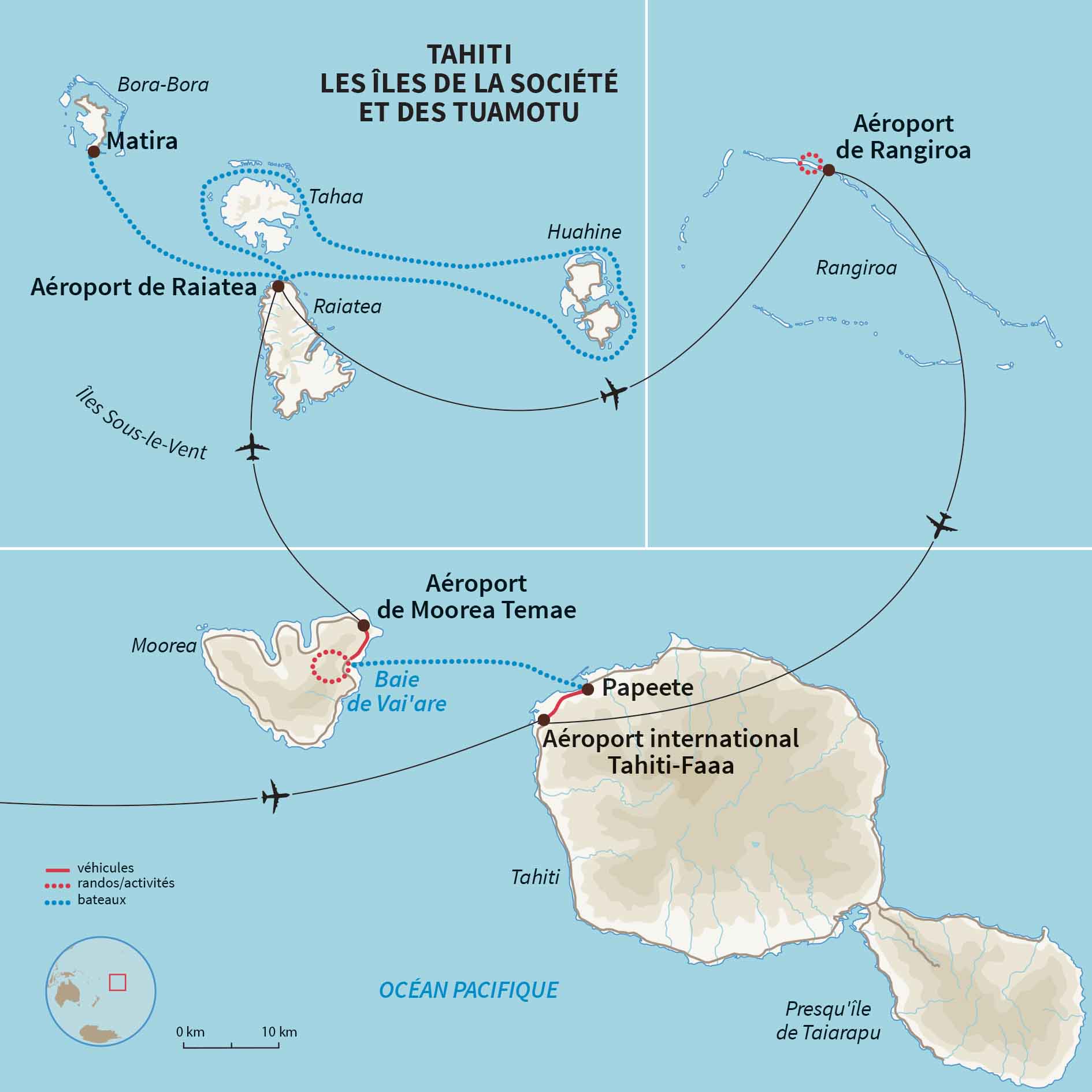 Carte Polynésie : En voile pour la Polynésie Française