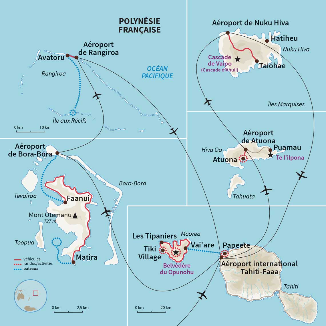 Carte Polynésie française : Robinsonnade aux îles Marquises