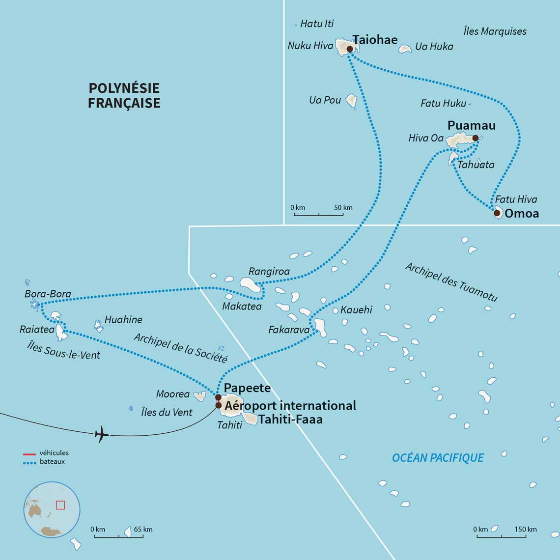 Carte Polynésie française : Aranoa : escale festive à Hiva Oa