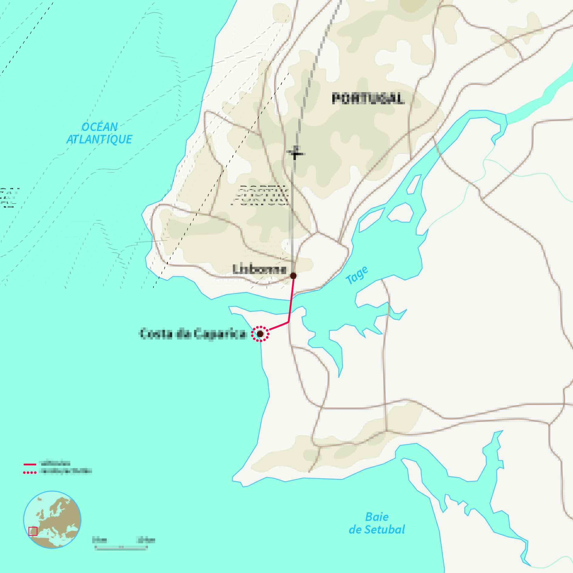 Carte Portugal : Escapade yoga et océan au Portugal 