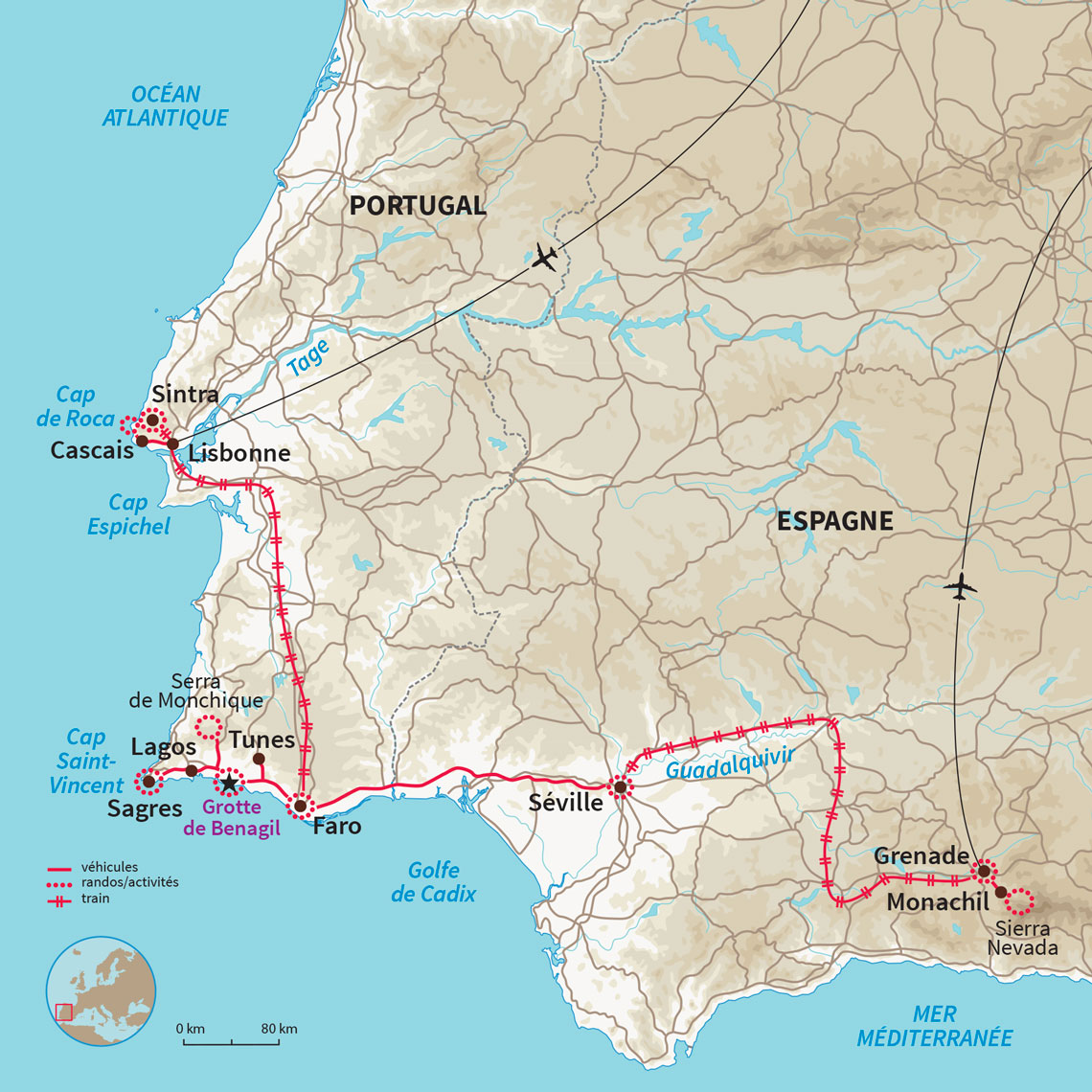 Carte Portugal : Escapade Ibérique