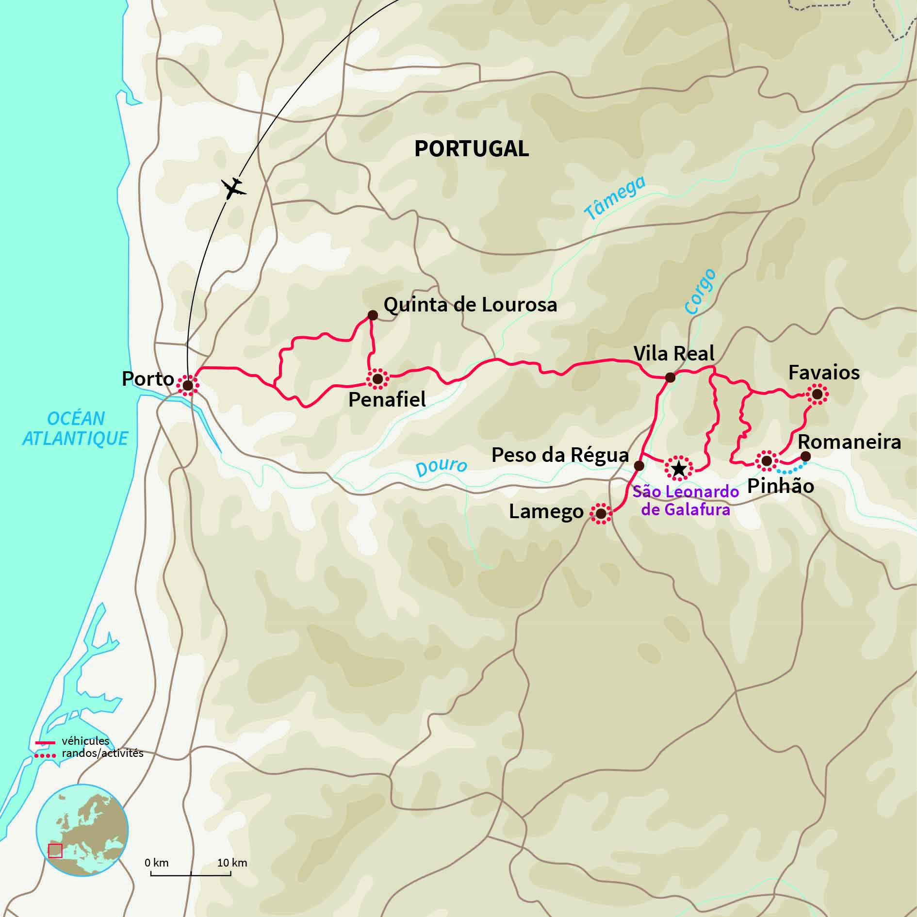 Carte Portugal : Voyage gourmand au Portugal