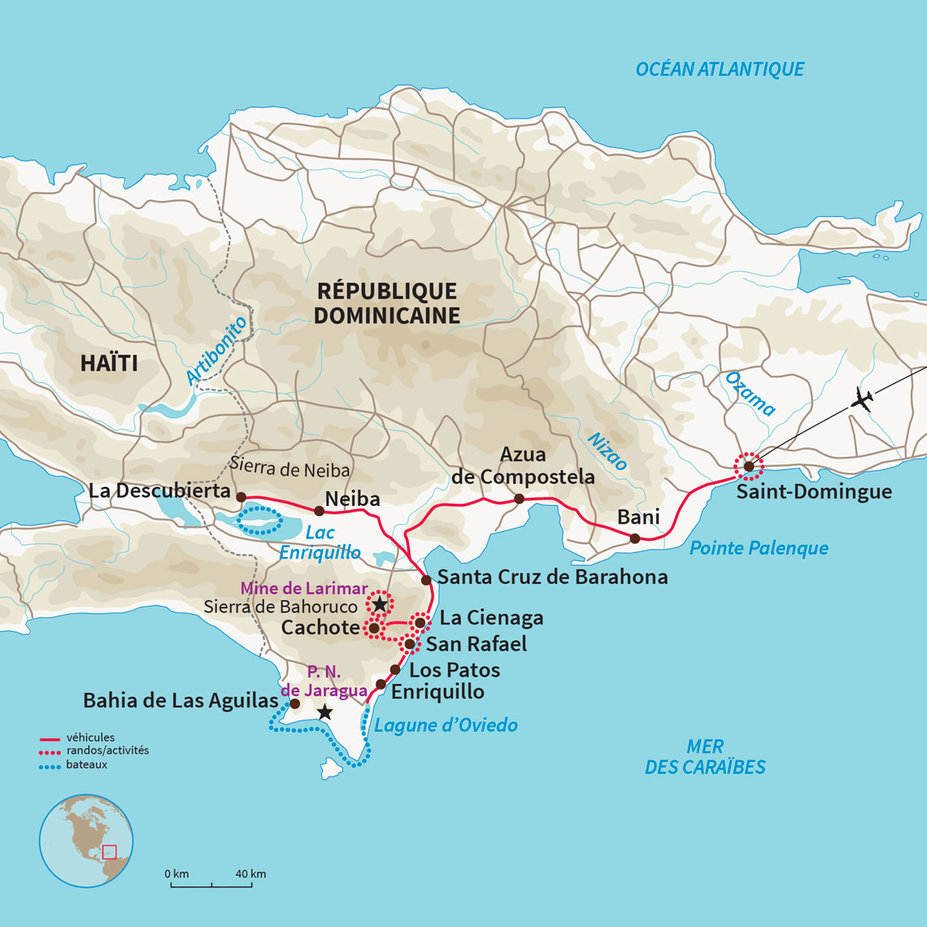Carte République dominicaine : Immersion nature en République Dominicaine