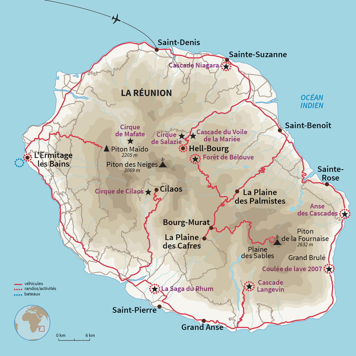 Carte Réunion : L'île intense pour tous ! (accessible PMR)