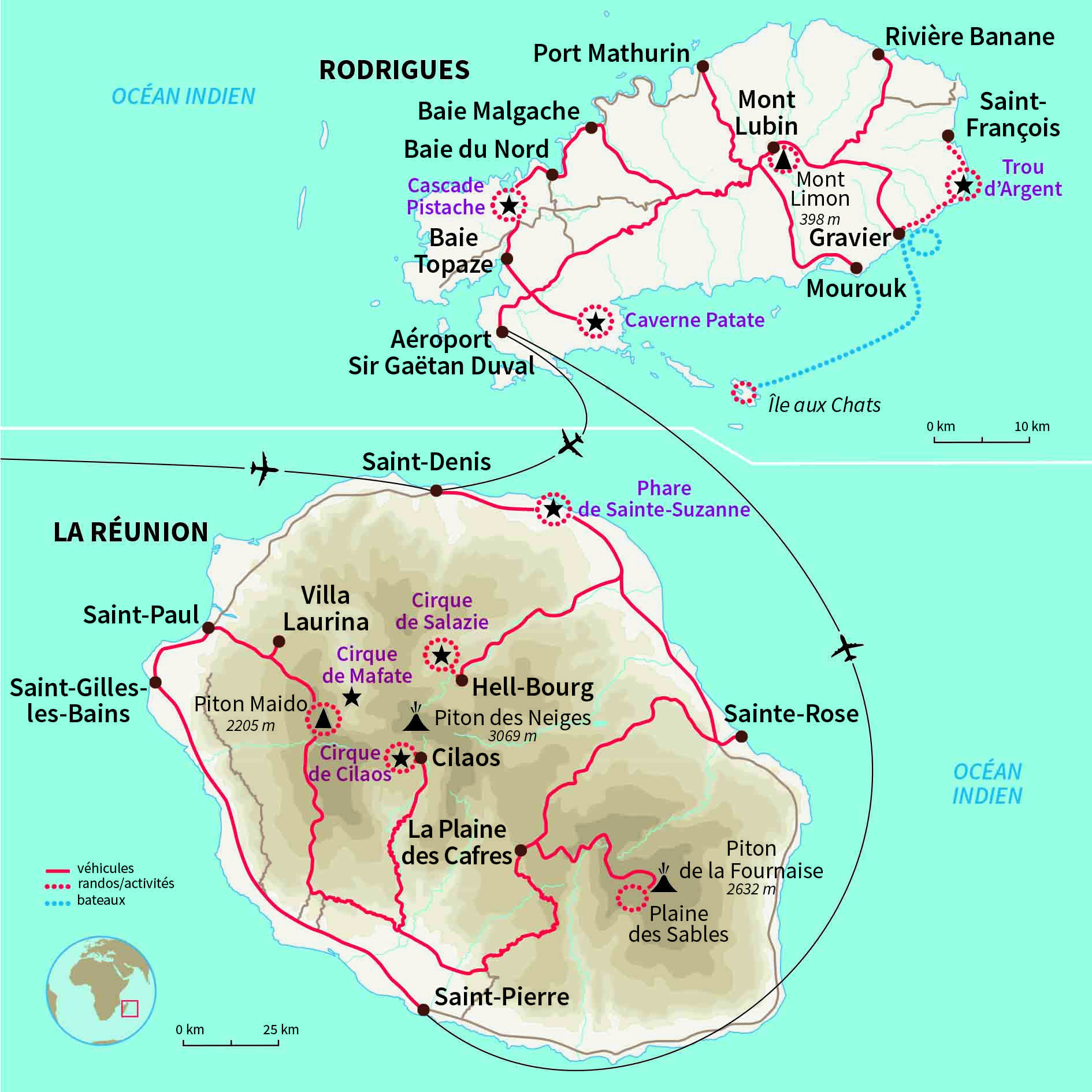 Carte Réunion : Réunion entre filles à Rodrigues