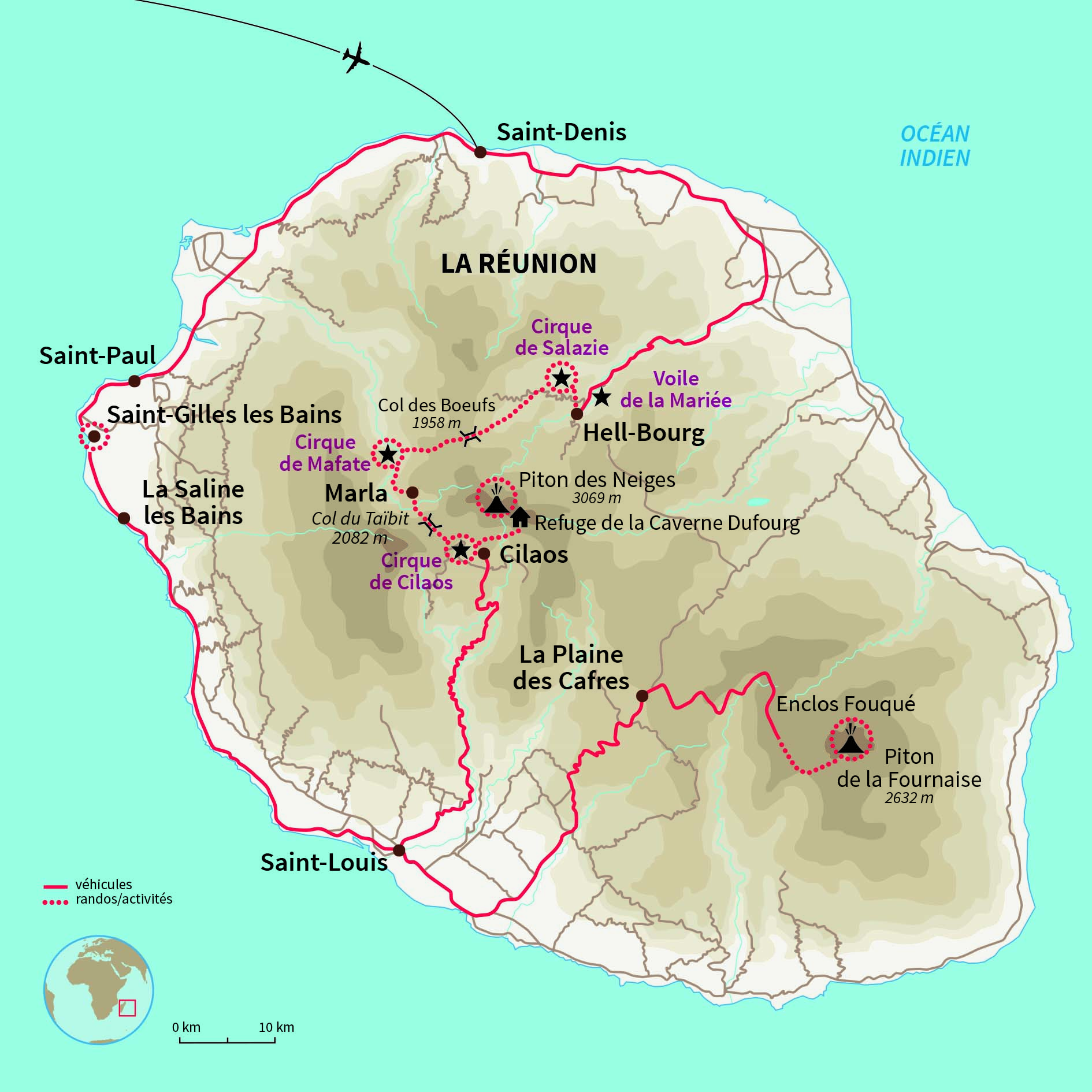 Carte Réunion : L'île intense en liberté !