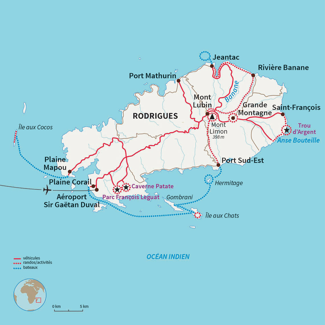 Carte Îles rodrigues : Mon petit coin de paradis en famille !