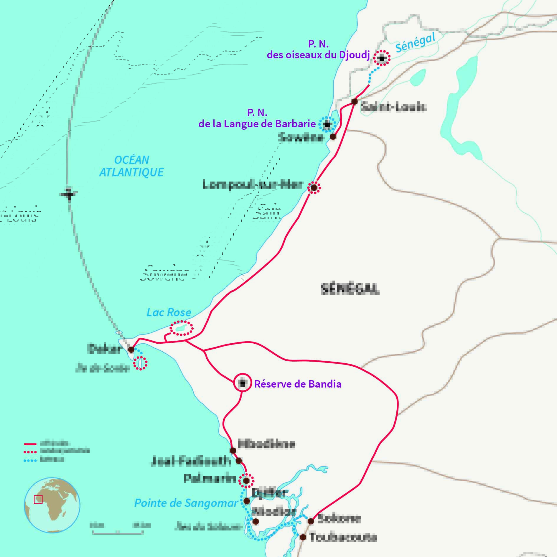 Carte Sénégal : Au royaume des Baobabs Sacrés
