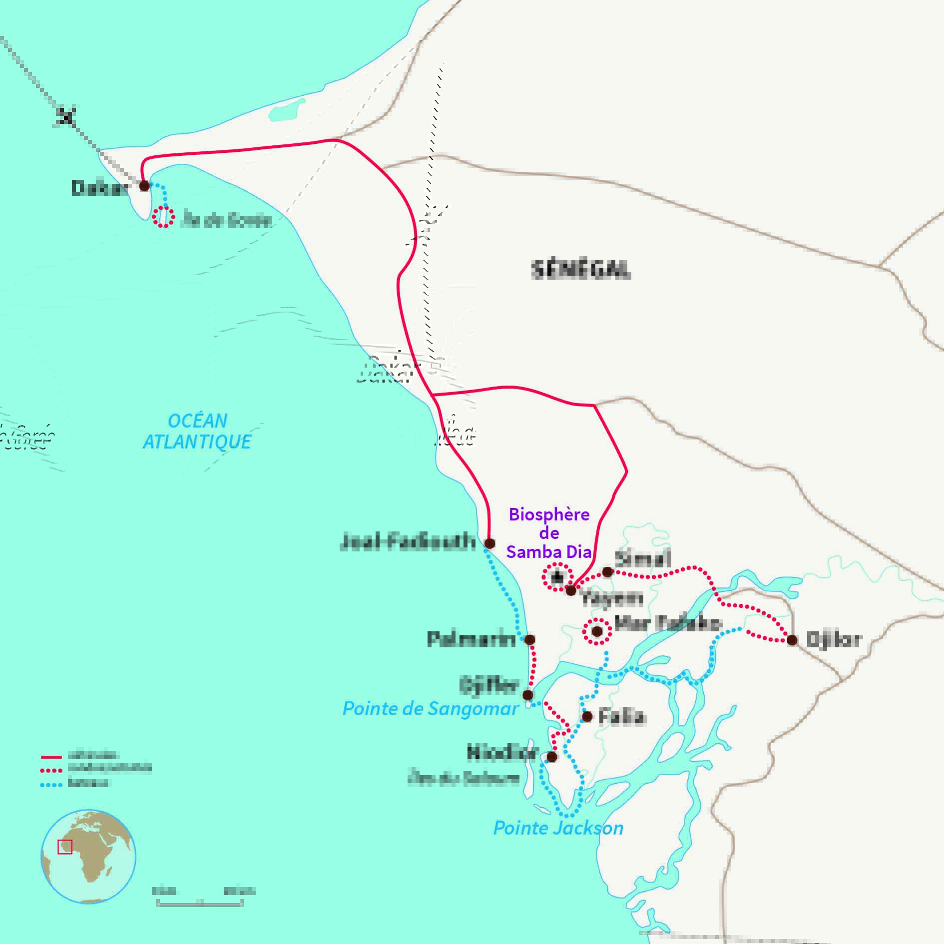 Carte Sénégal : En famille au Siné Saloum...