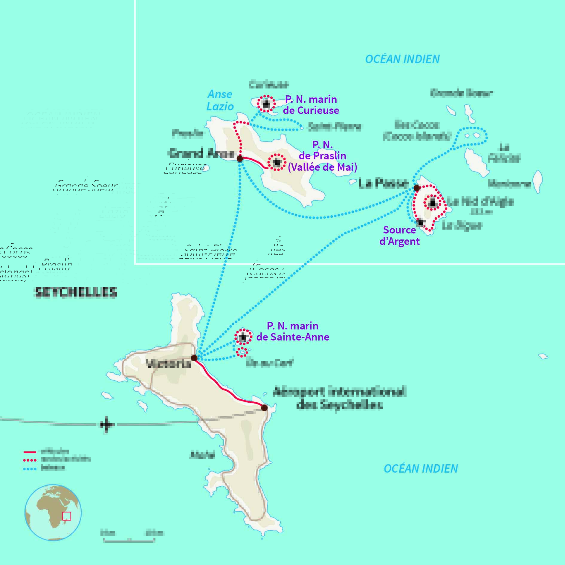 Carte Seychelles : L'aventure charme SeychElles !