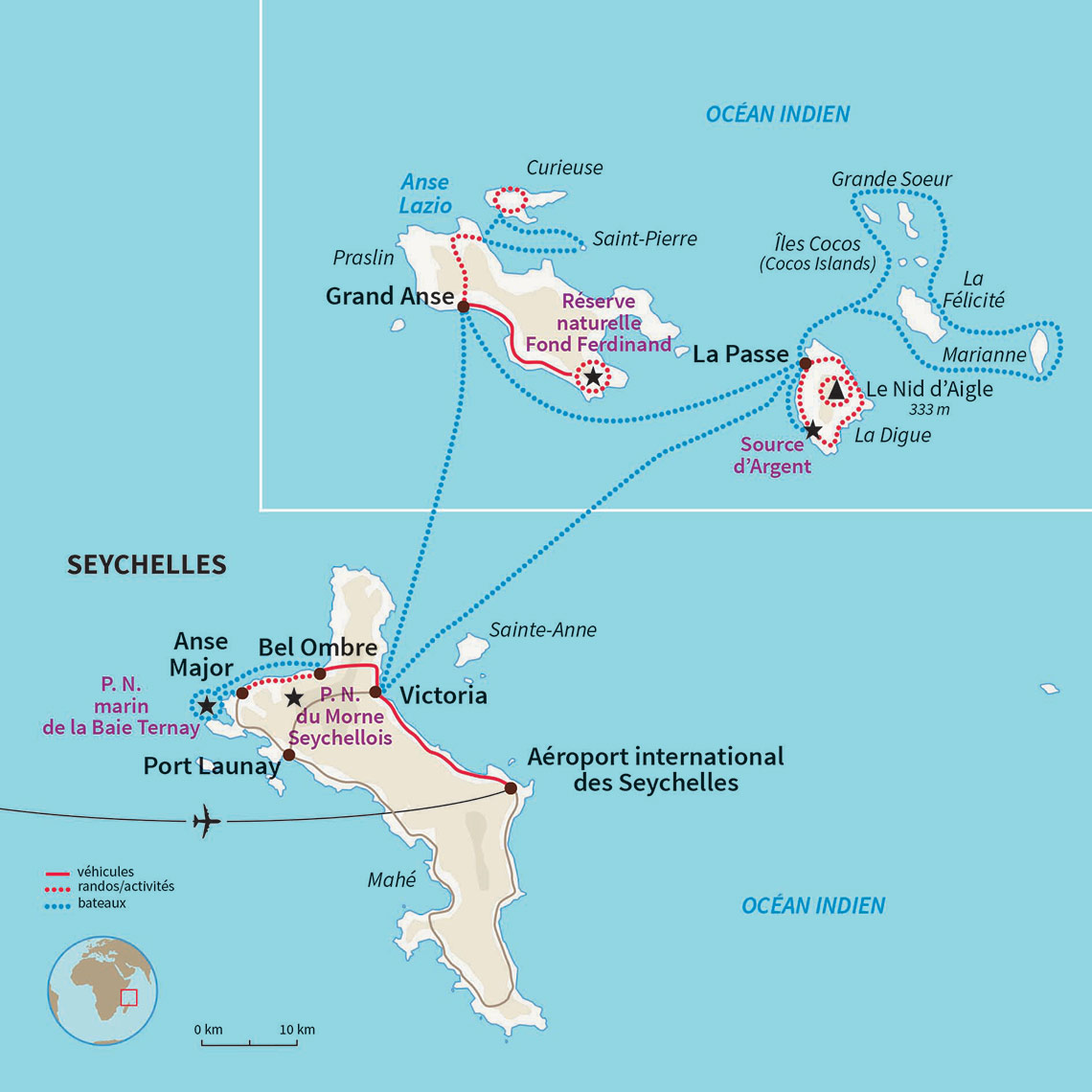 Carte Seychelles : Faites le plein Seychelles !