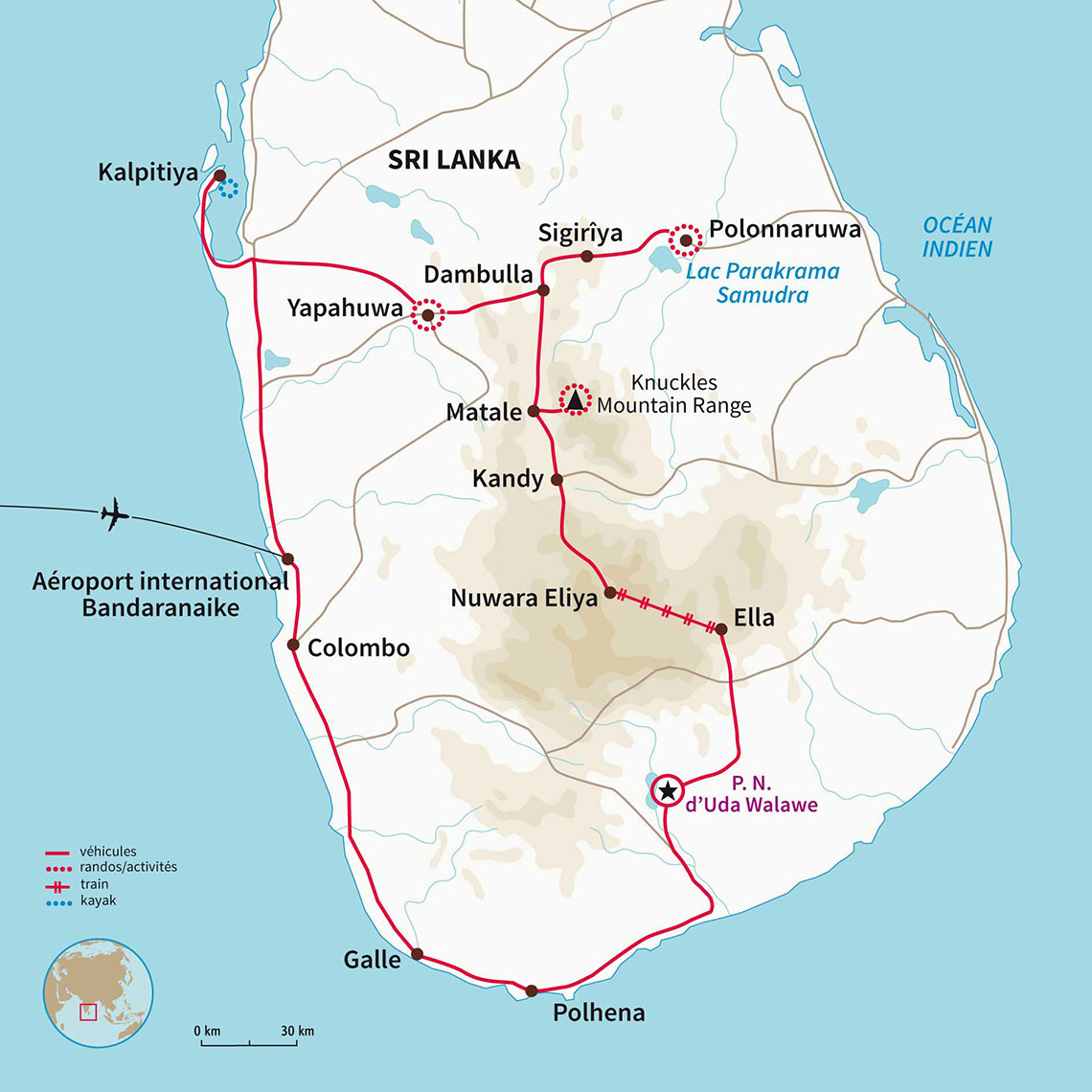 Carte Sri lanka : Sri Lanka, l'aventure en famille