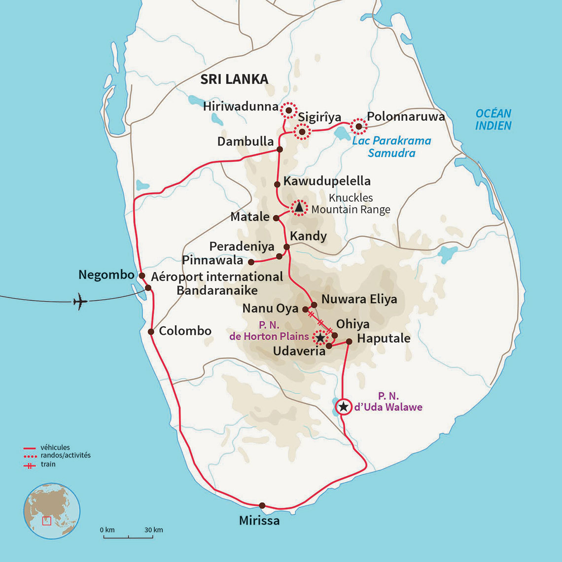 Carte Sri lanka : Thé ou éléphant ? Ceylan en famille