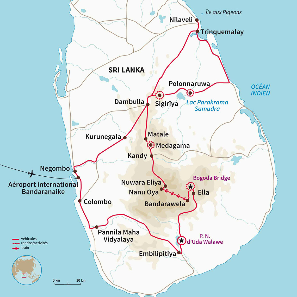 Carte Sri lanka : Un été au Sri Lanka