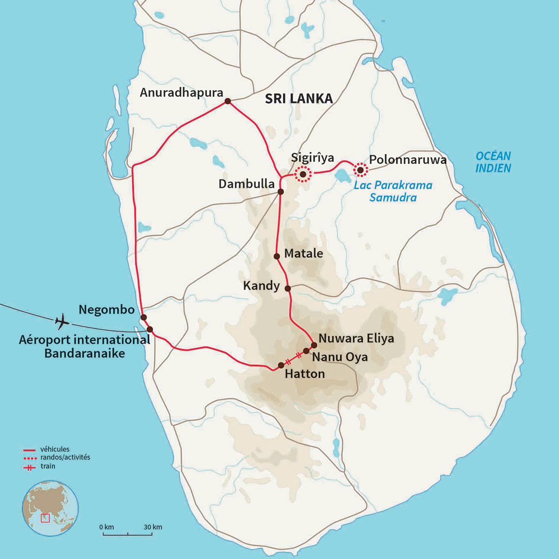 Carte Sri lanka : L'essentiel du Sri Lanka