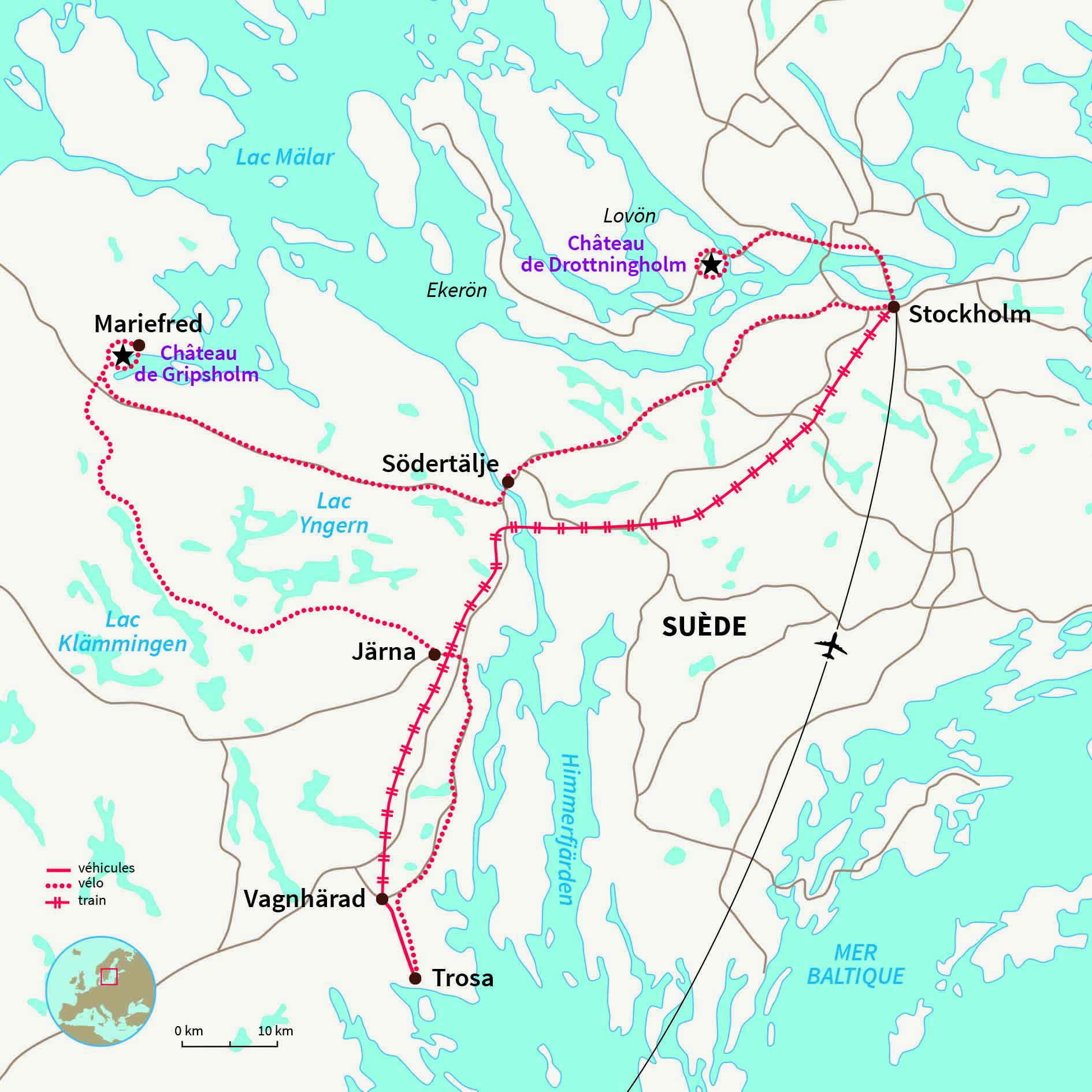 Carte Suède : Chevauchée nature à Stockholm 